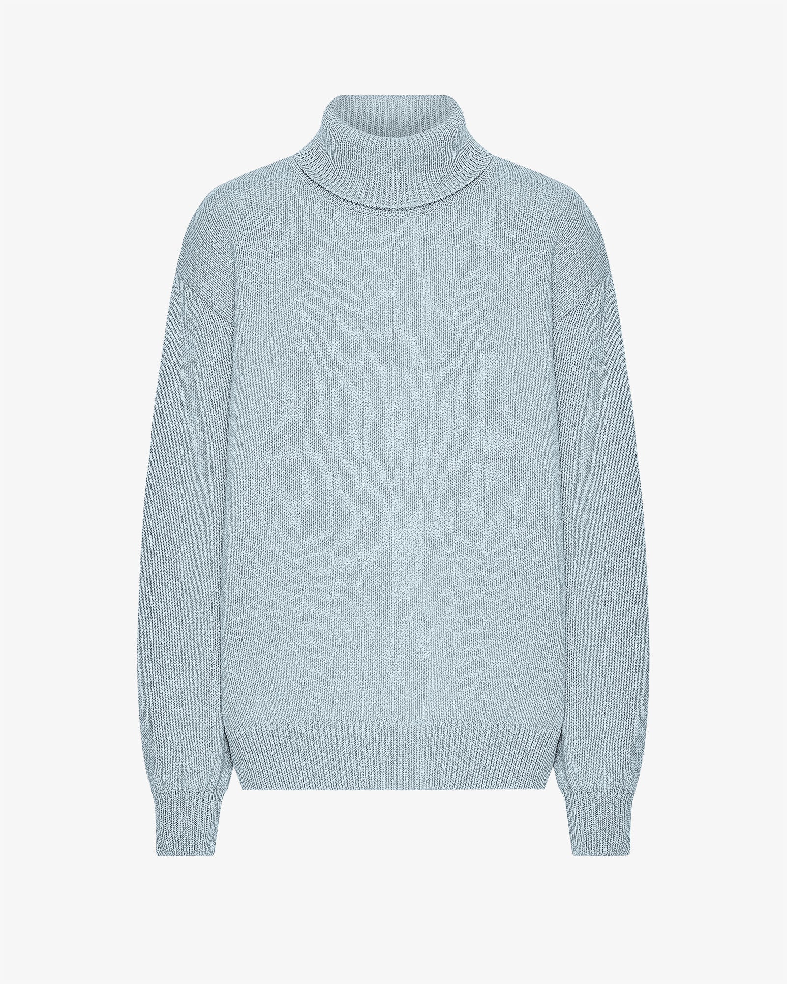 Merino Wool Turtleneck - Polar Blue