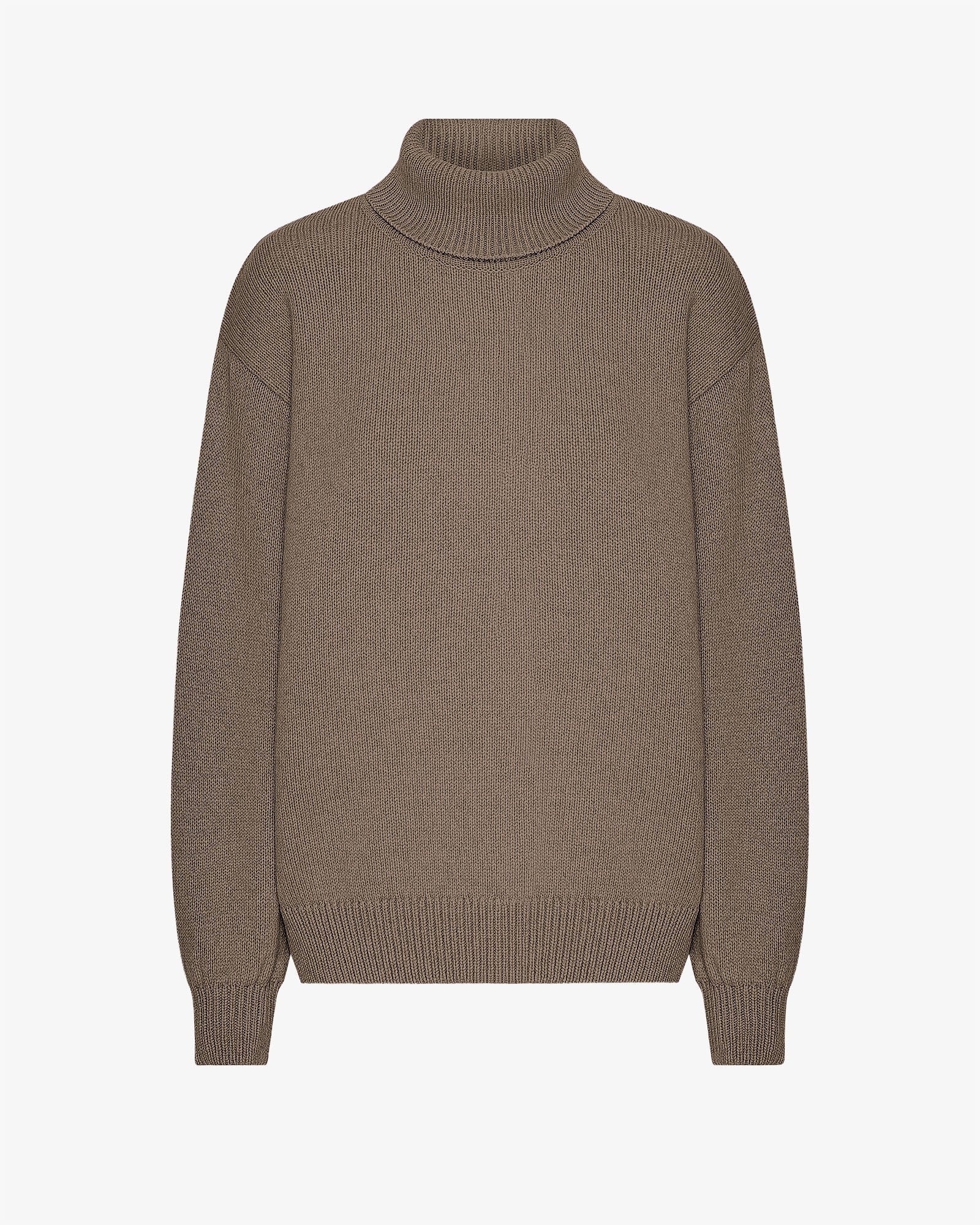 Merino Wool Turtleneck - Warm Taupe