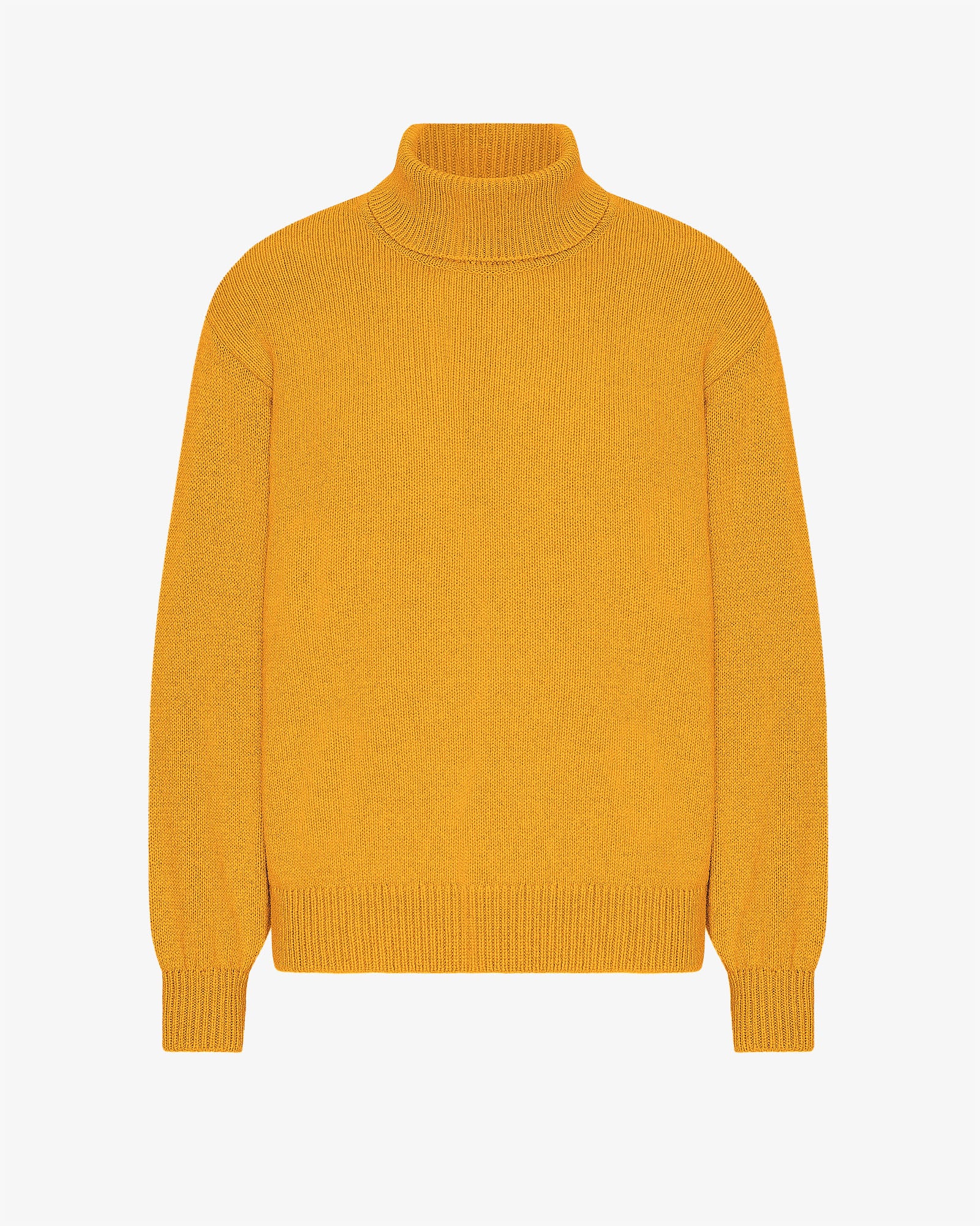 Merino Wool Turtleneck - Burned Yellow