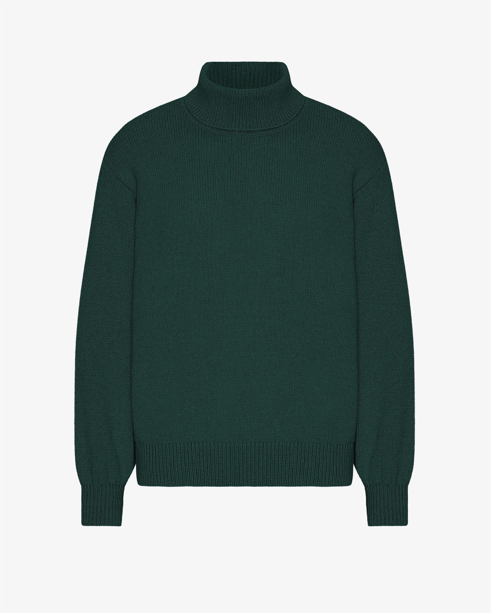 Merino Wool Turtleneck - Emerald Green