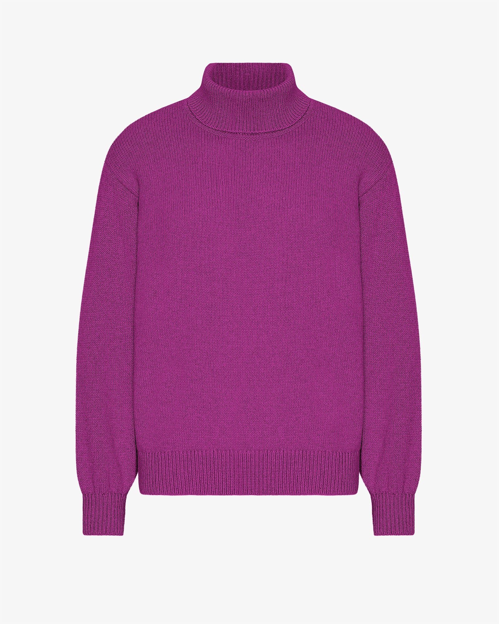 Merino Wool Turtleneck - Magenta Blaze