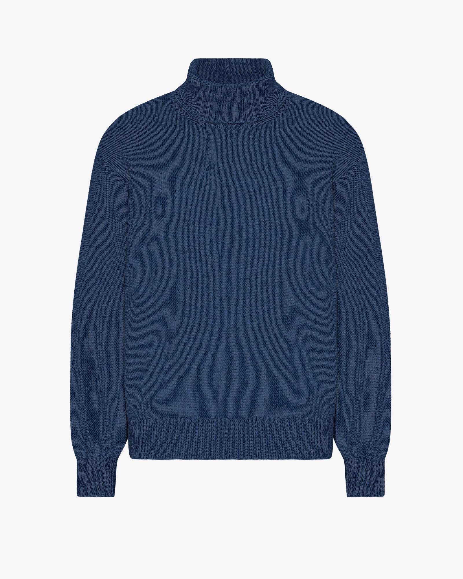 Merino Wool Turtleneck - Marine Blue