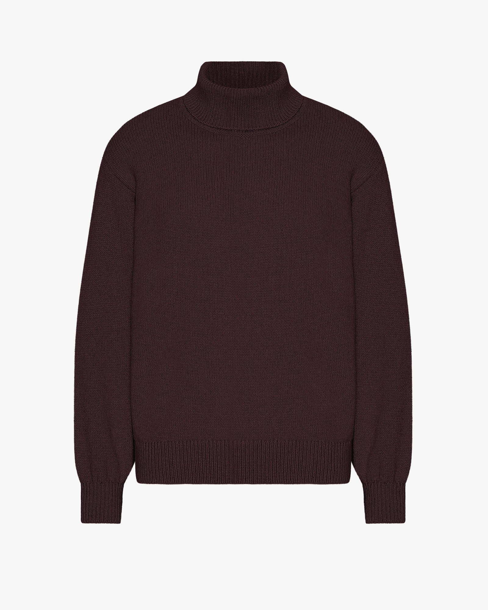 Merino Wool Turtleneck - Oxblood Red