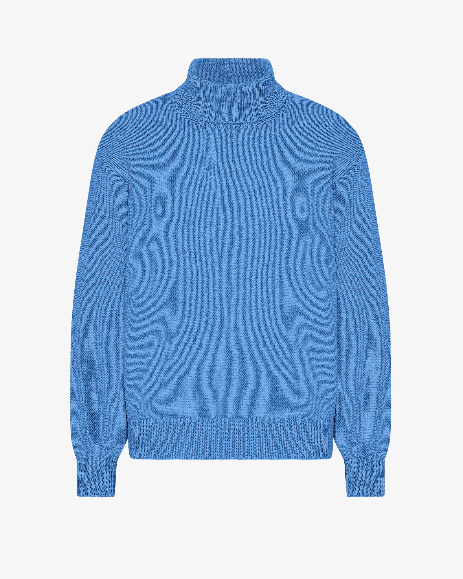 Merino Wool Turtleneck - Pacific Blue