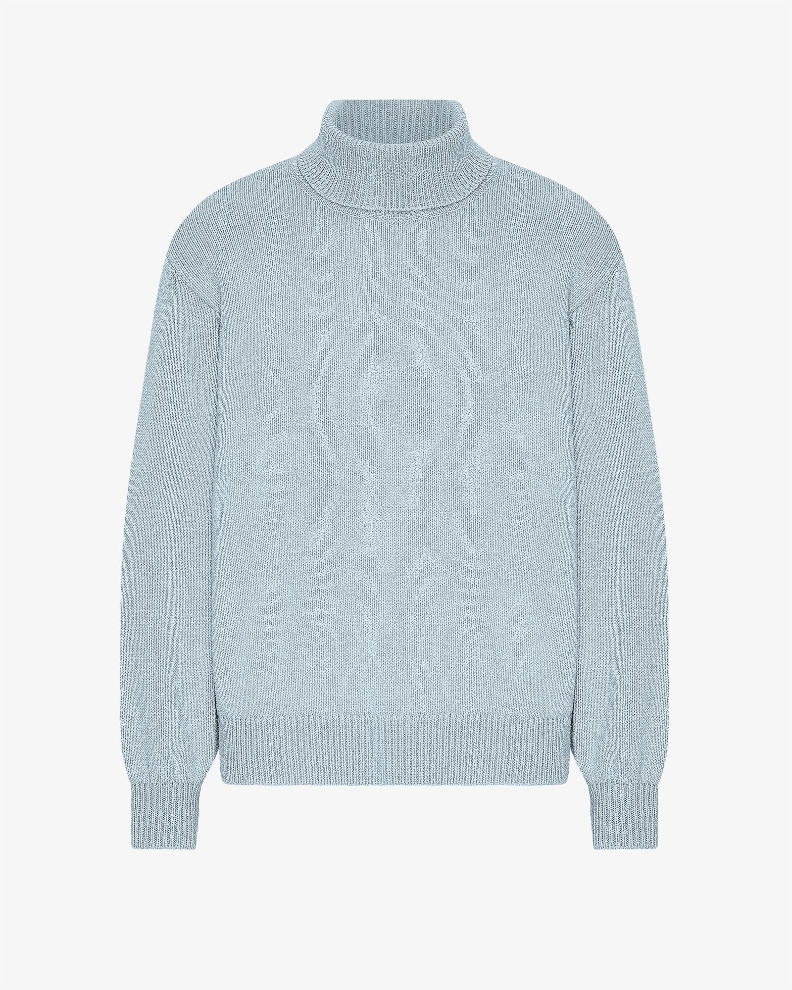 Merino Wool Turtleneck - Polar Blue