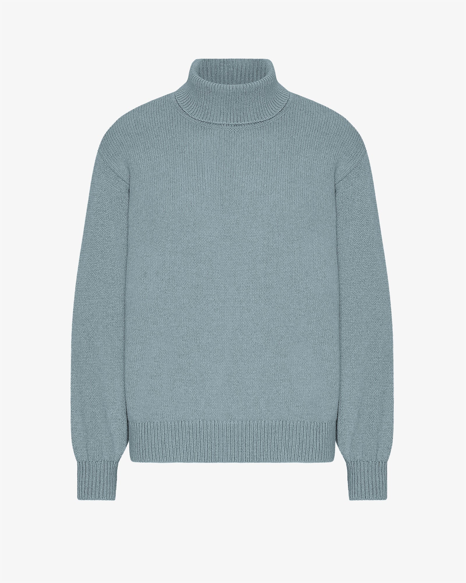 Merino Wool Turtleneck - Stone Blue