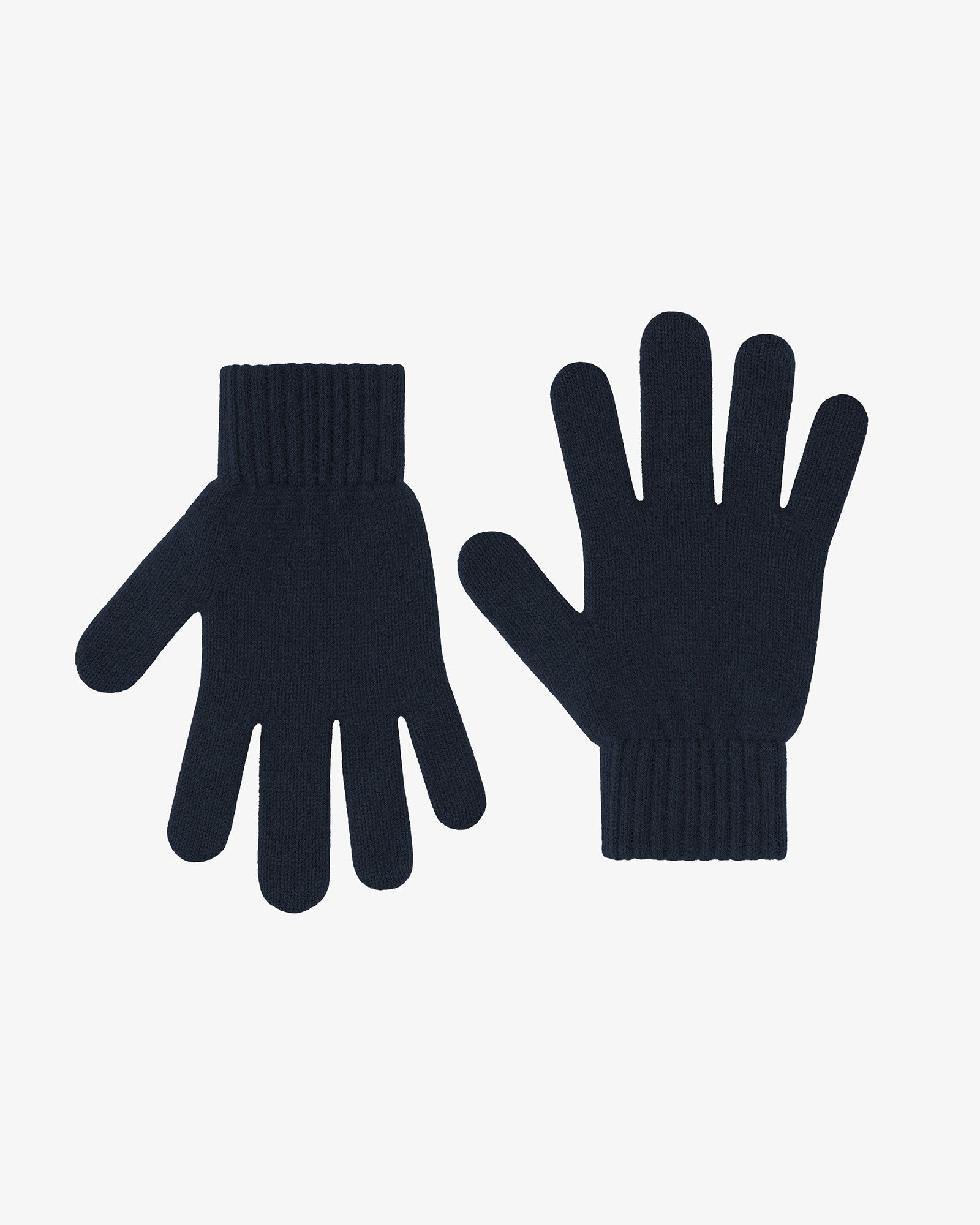 Merino Wool Gloves - Navy Blue