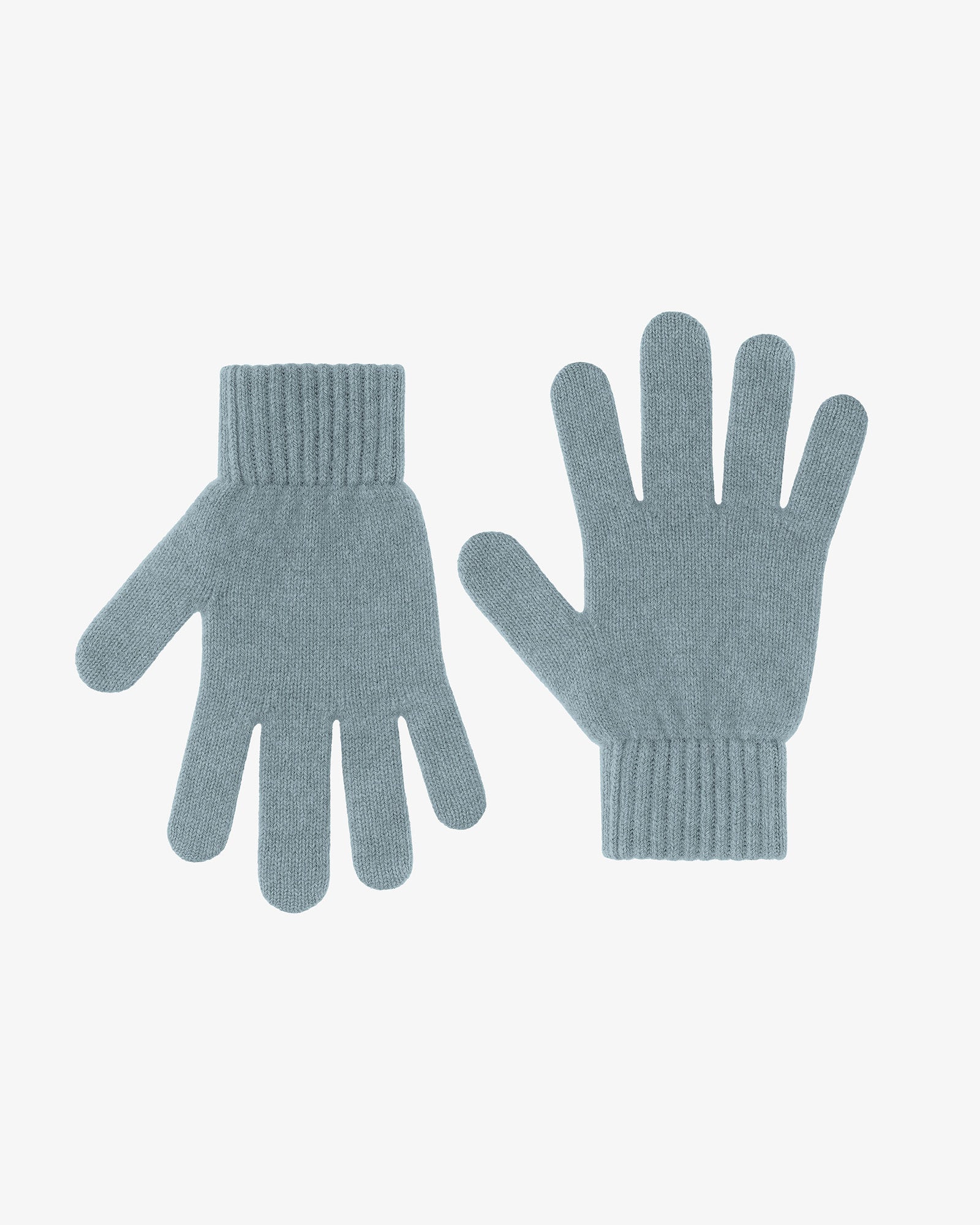 Merino Wool Gloves - Stone Blue