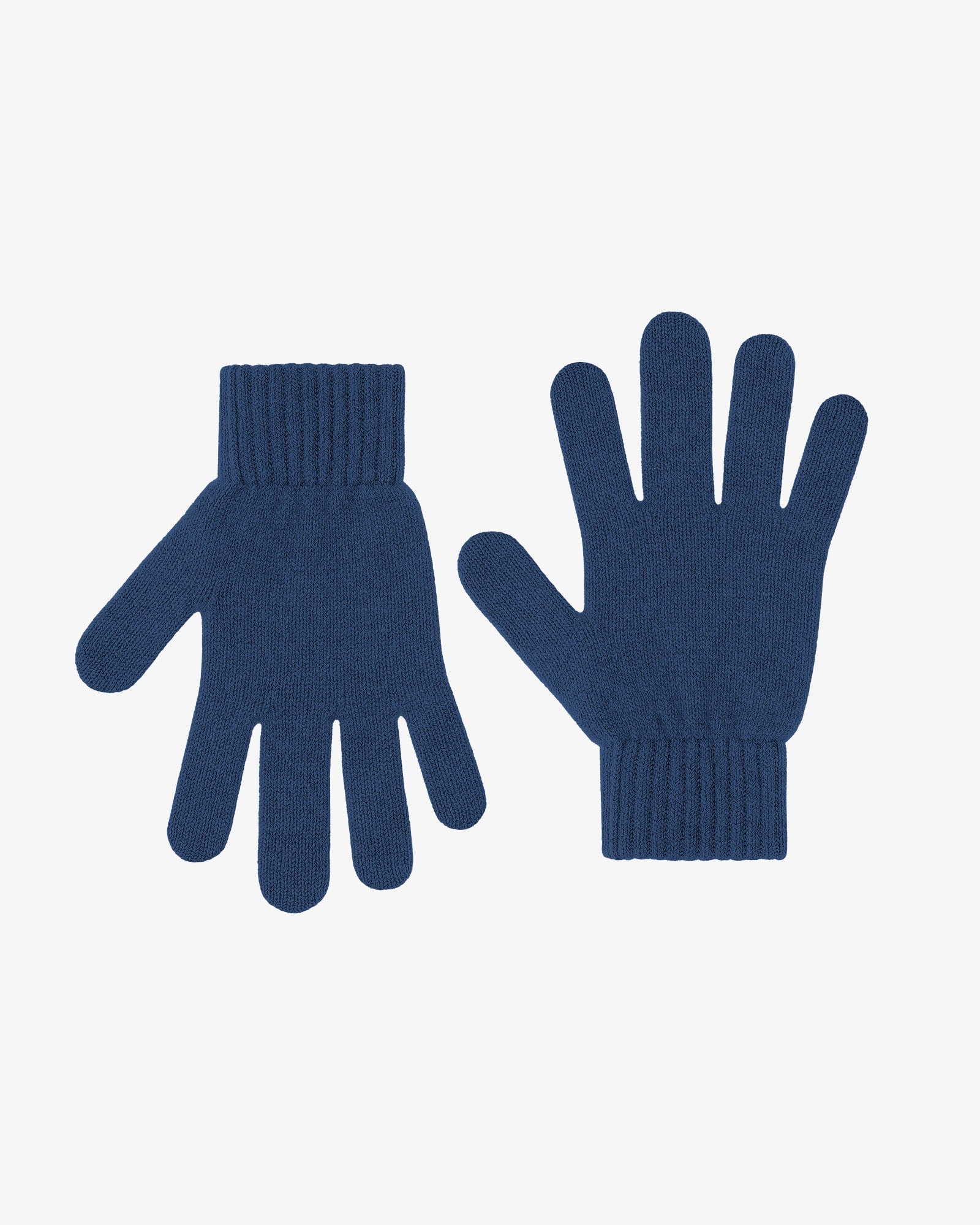 Merino Wool Gloves - Marine Blue