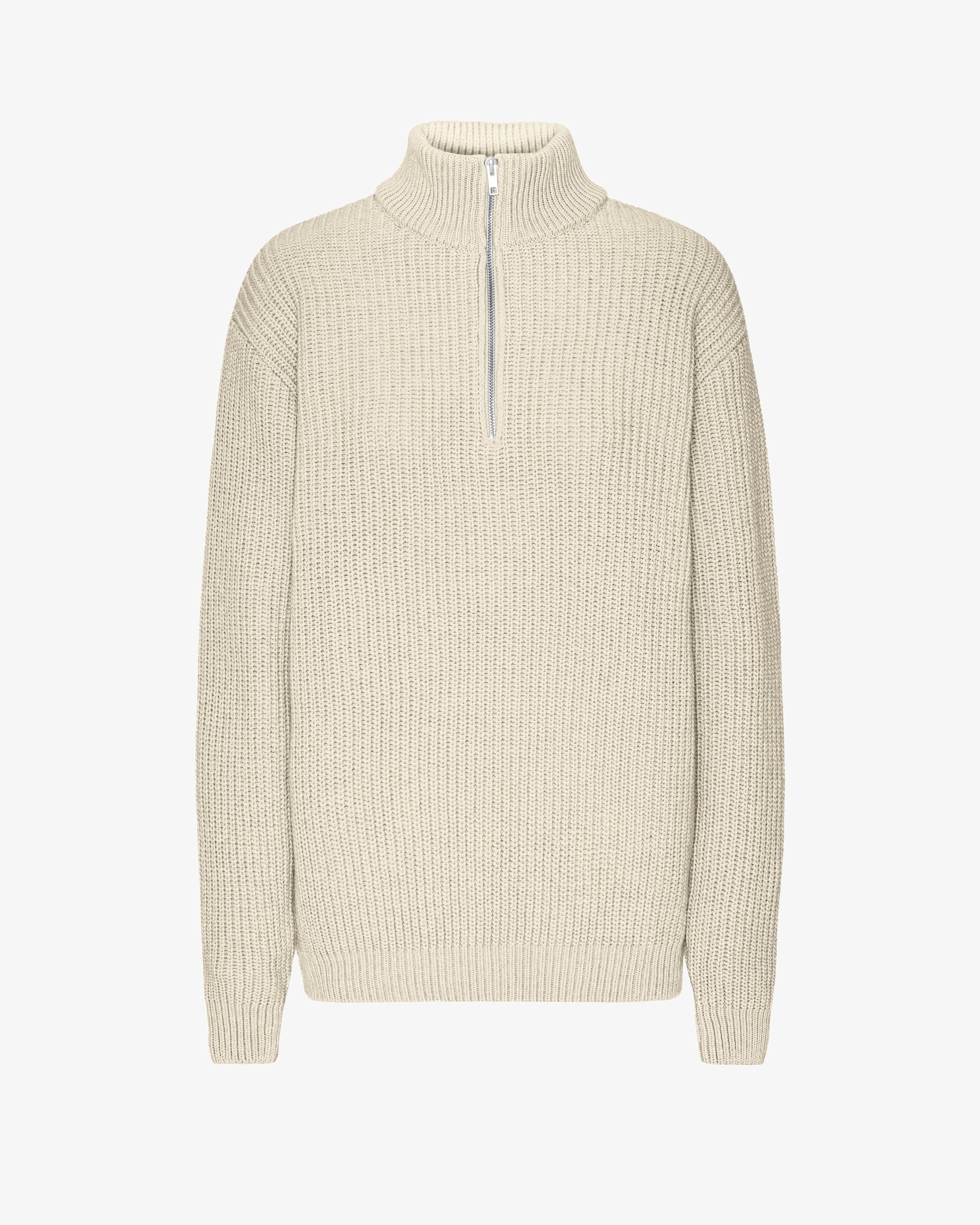 Merino Quarter Zip - Ivory White