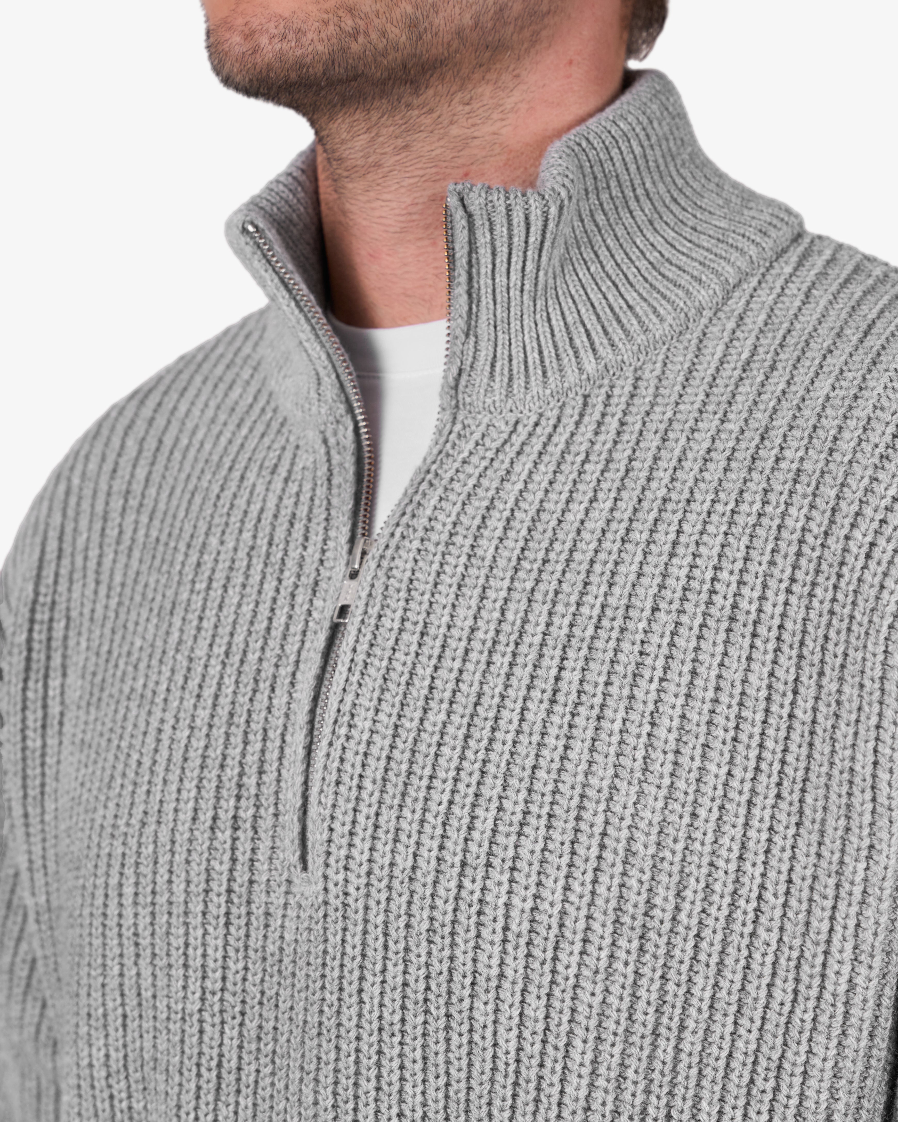 Merino Quarter Zip - Dusty Olive