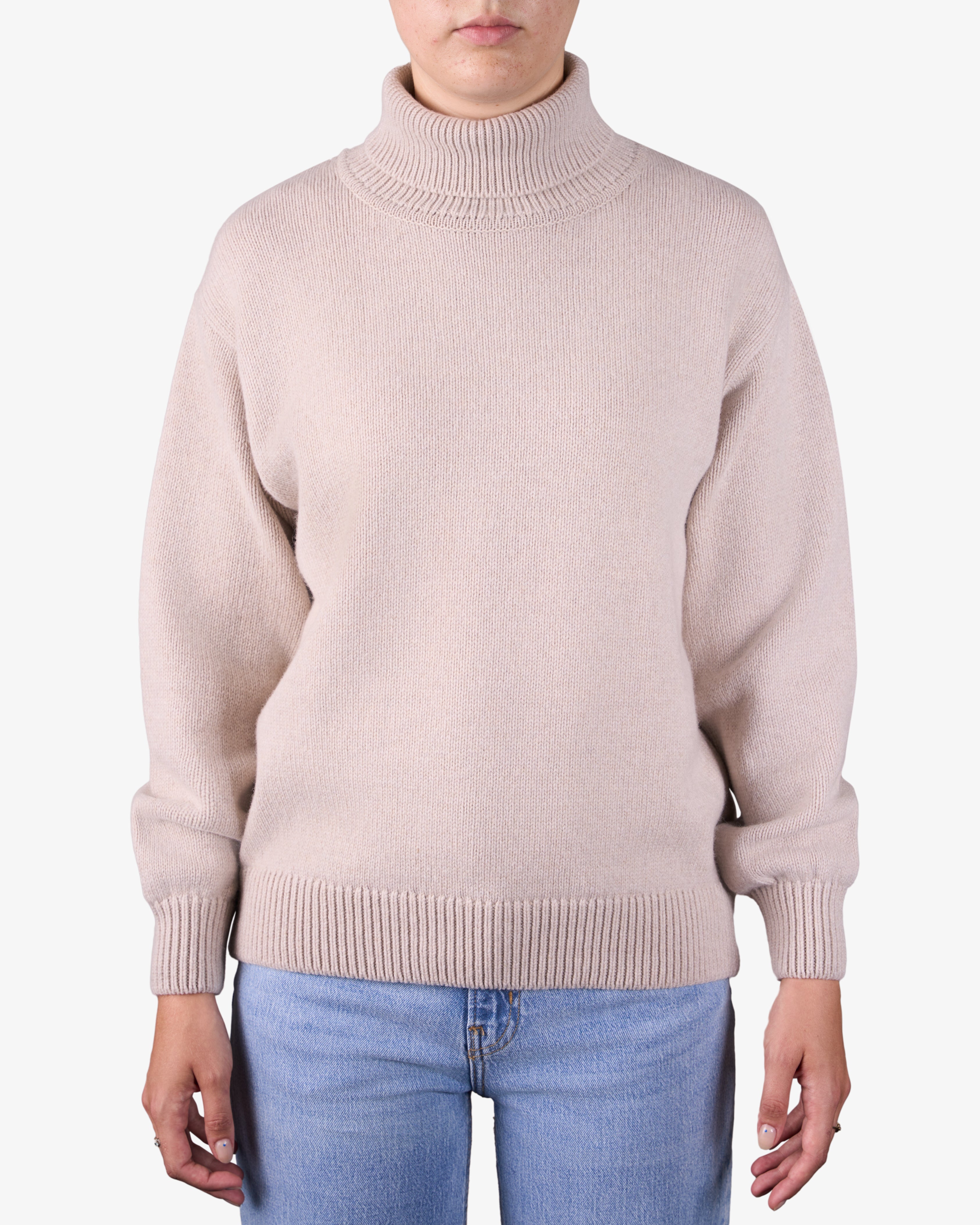 Merino Wool Turtleneck - Coffee Brown