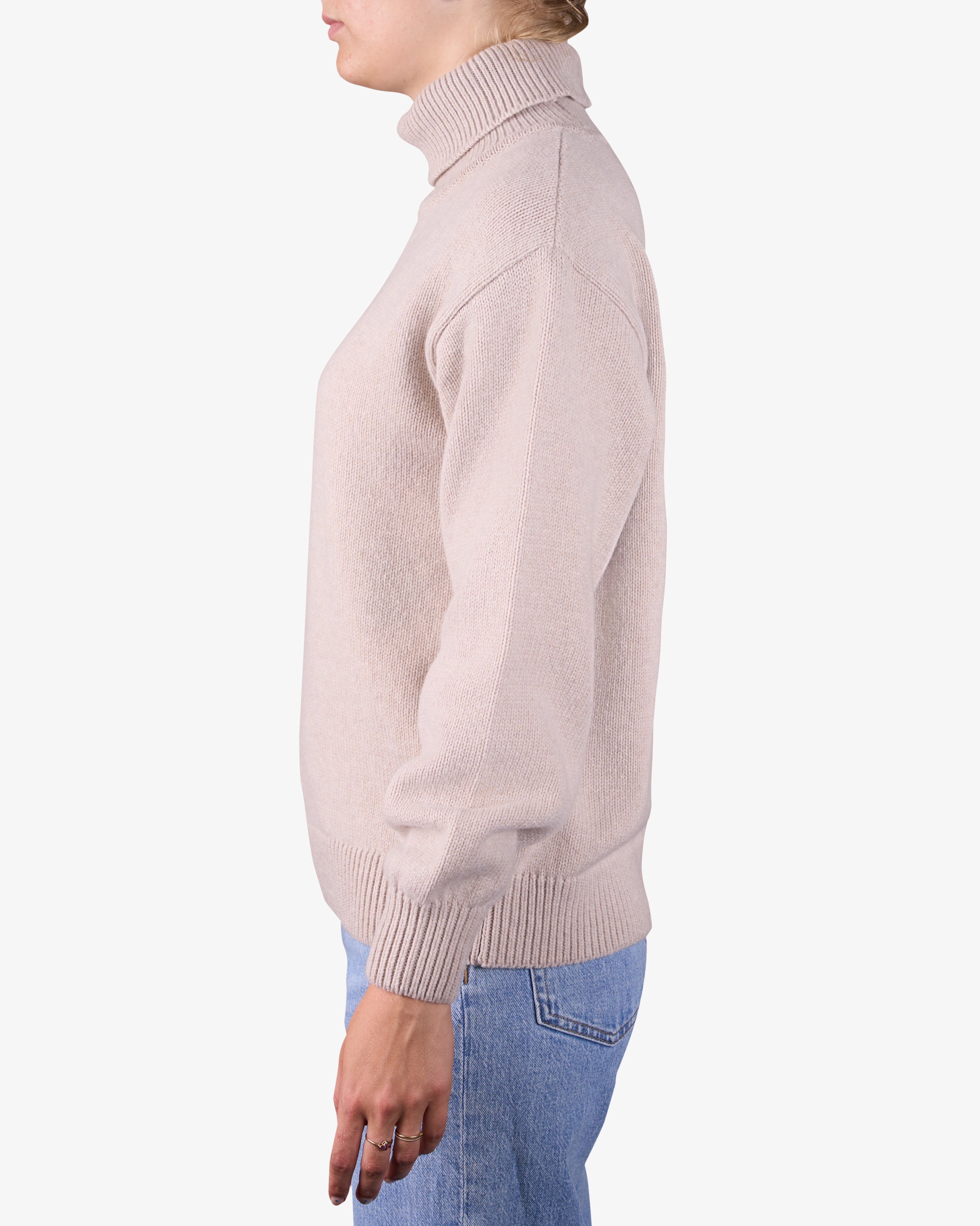 Merino Wool Turtleneck - Burned Yellow