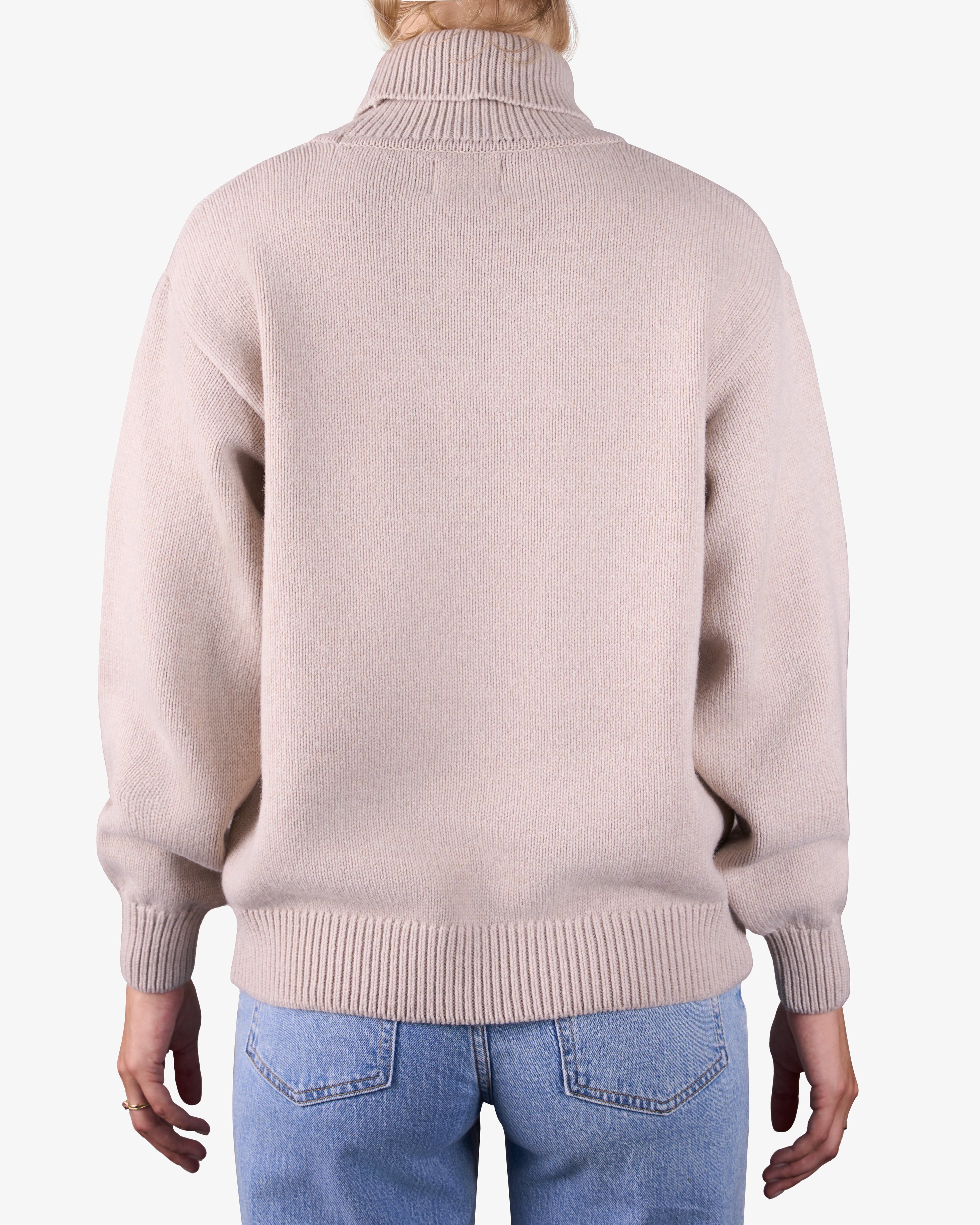 Merino Wool Turtleneck - Ivory White