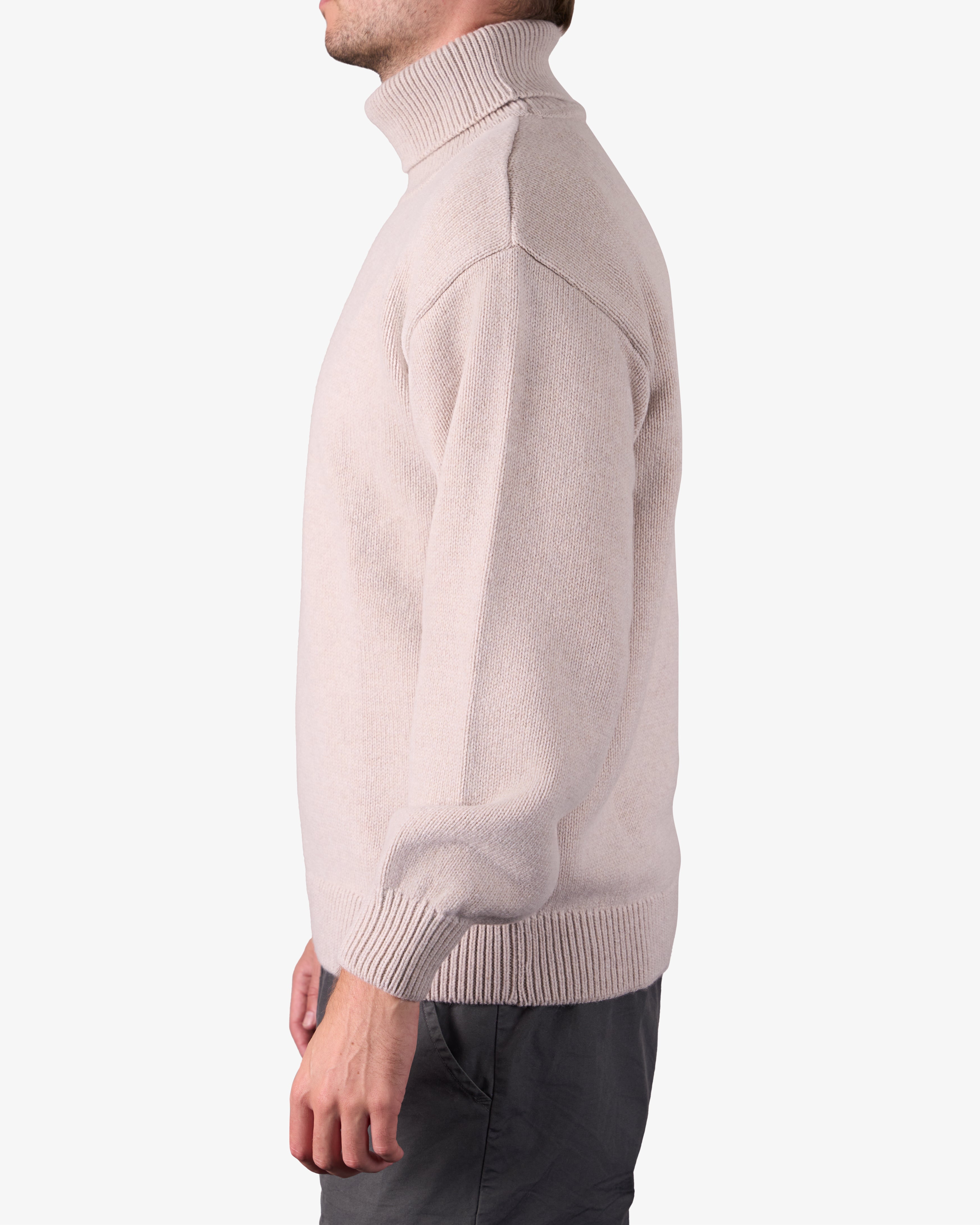 Merino Wool Turtleneck - Pacific Blue