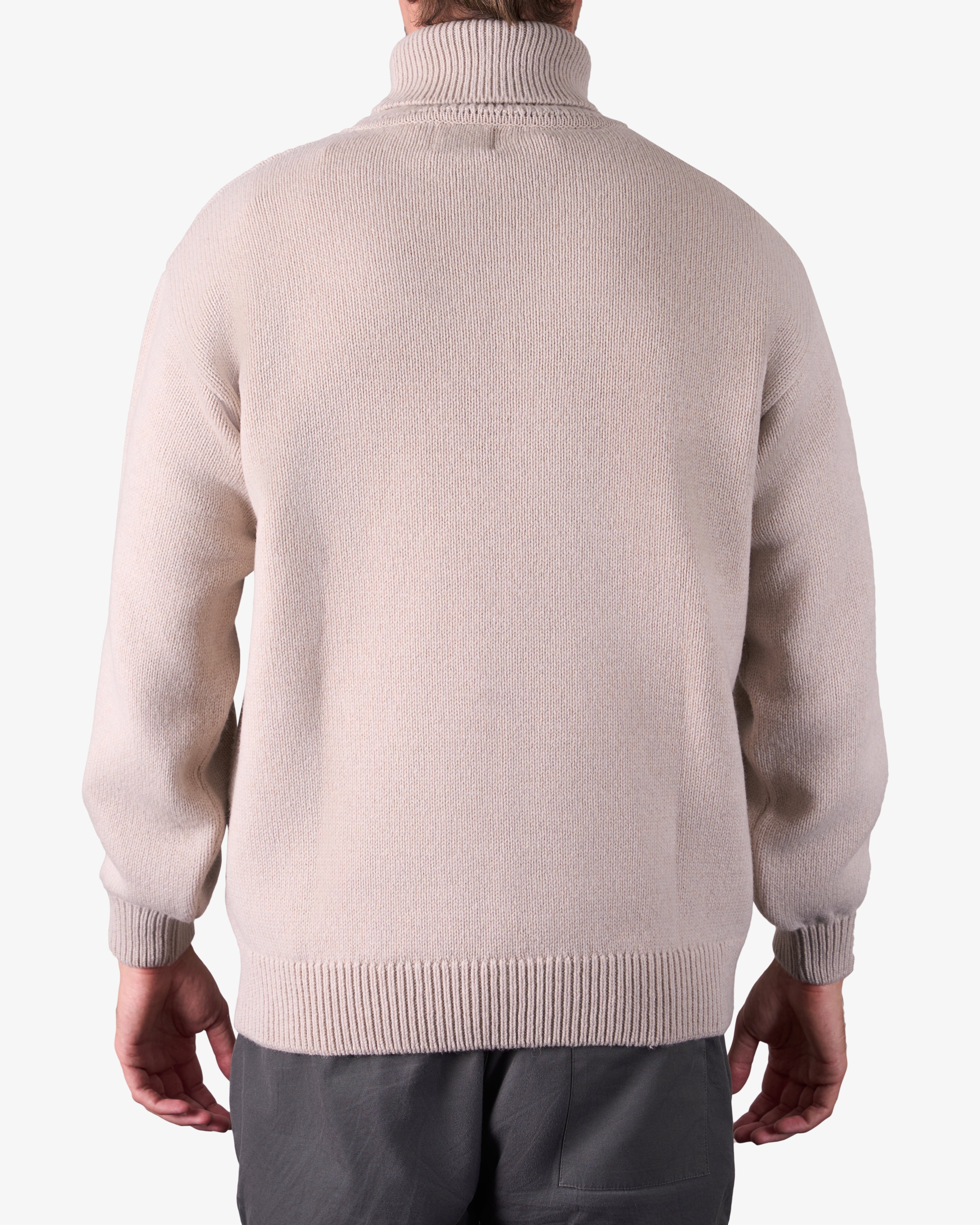 Merino Wool Turtleneck - Heather Grey