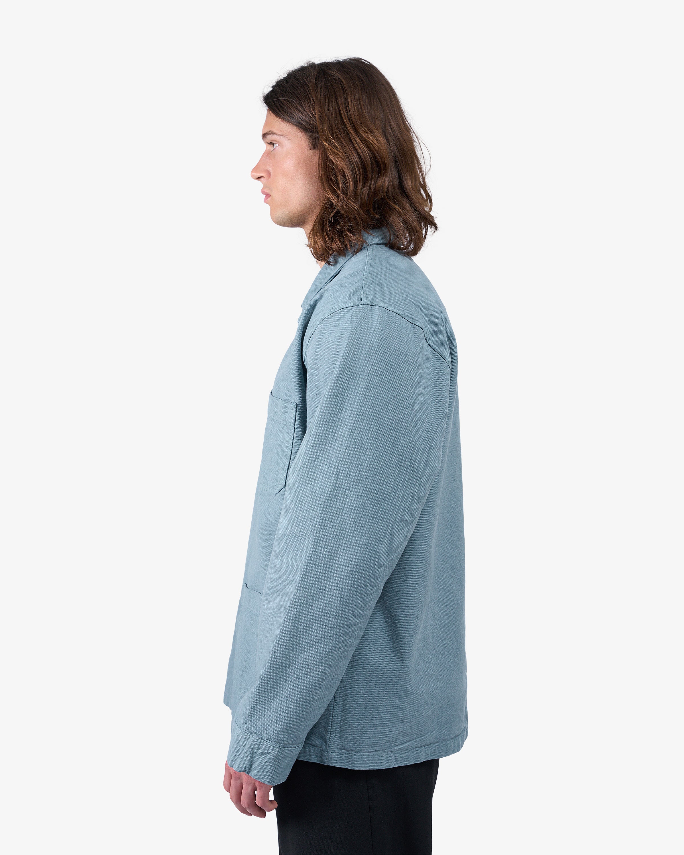 Organic Workwear Jacket - Stone Blue