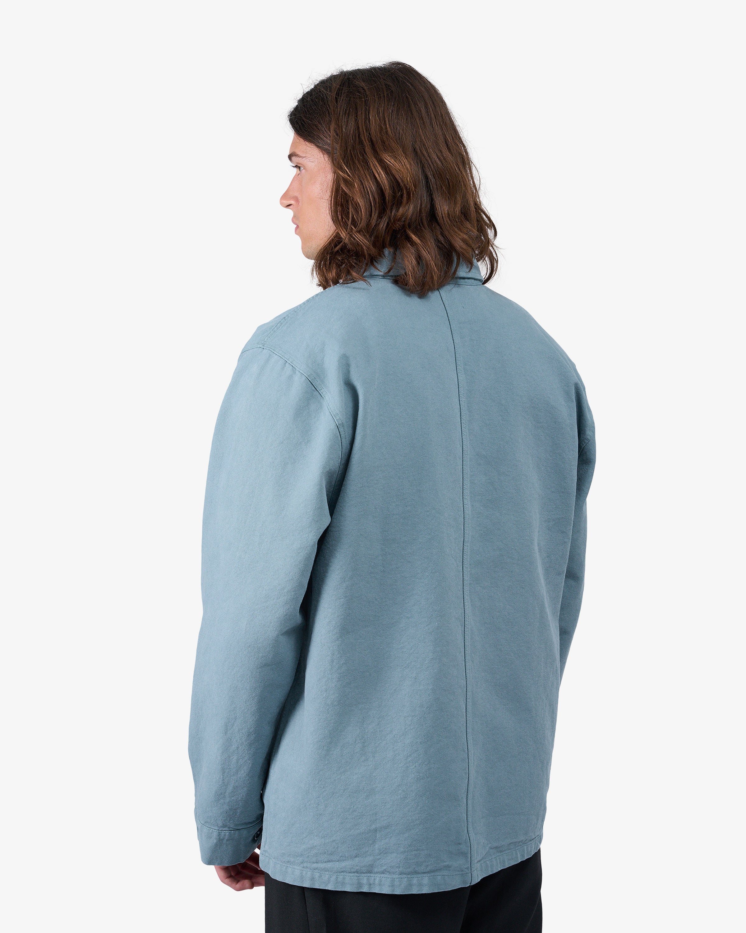 Organic Workwear Jacket - Stone Blue