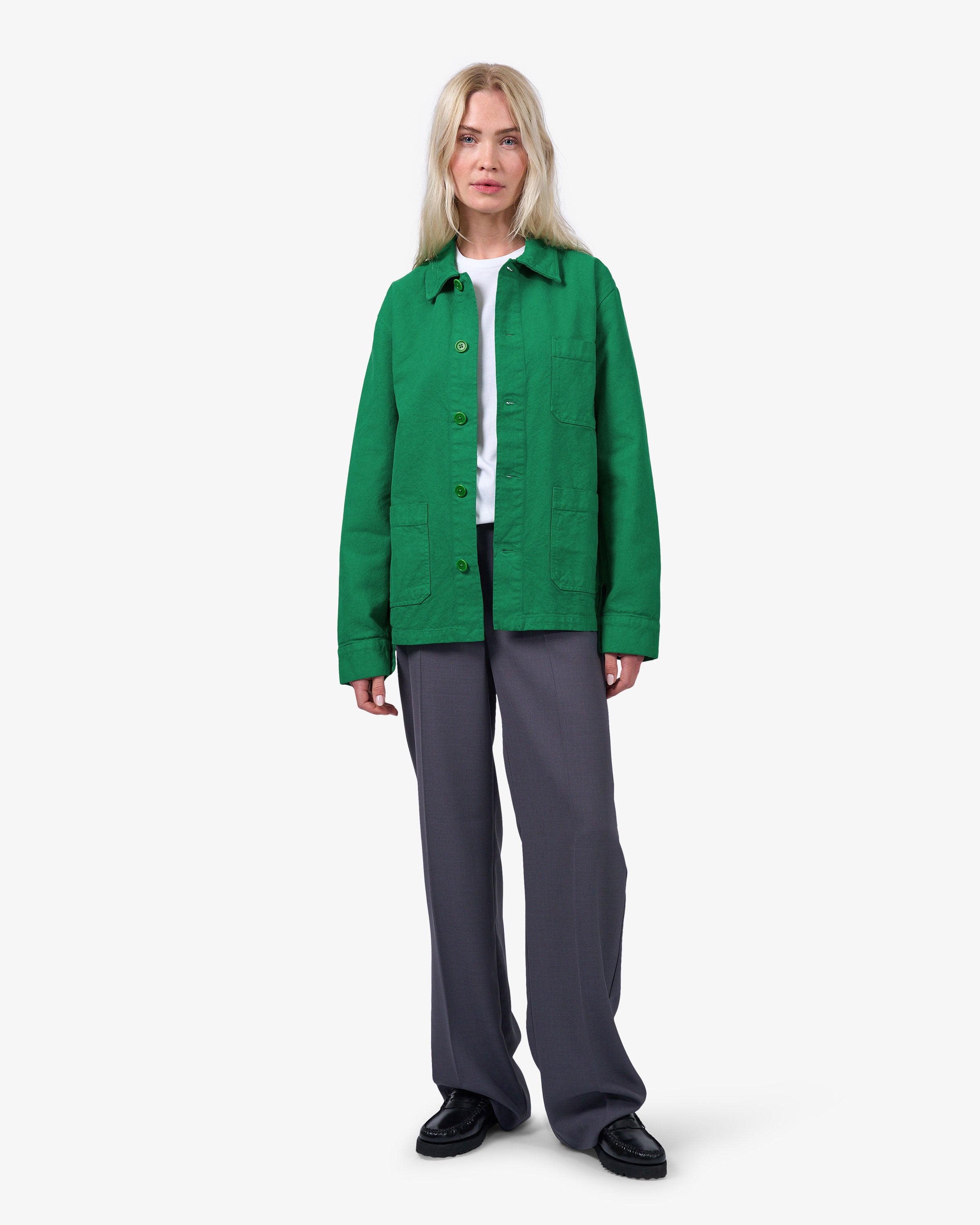 Organic Workwear Jacket - Kelly Green