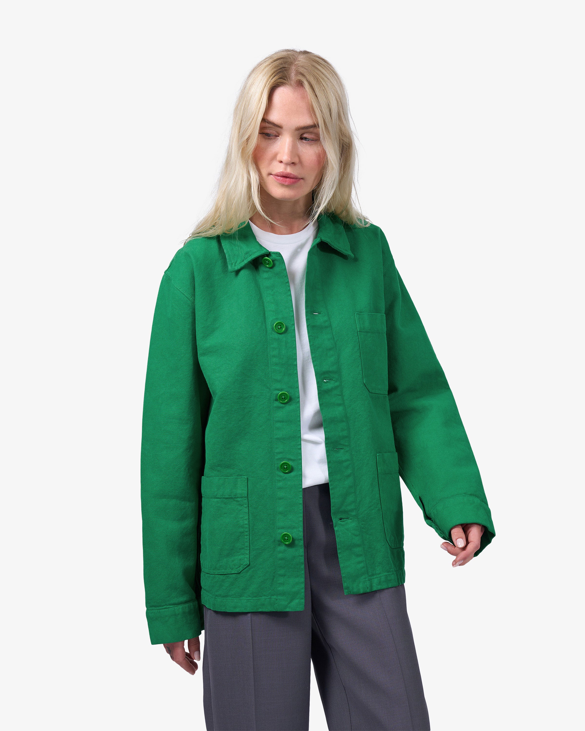 Organic Workwear Jacket - Kelly Green