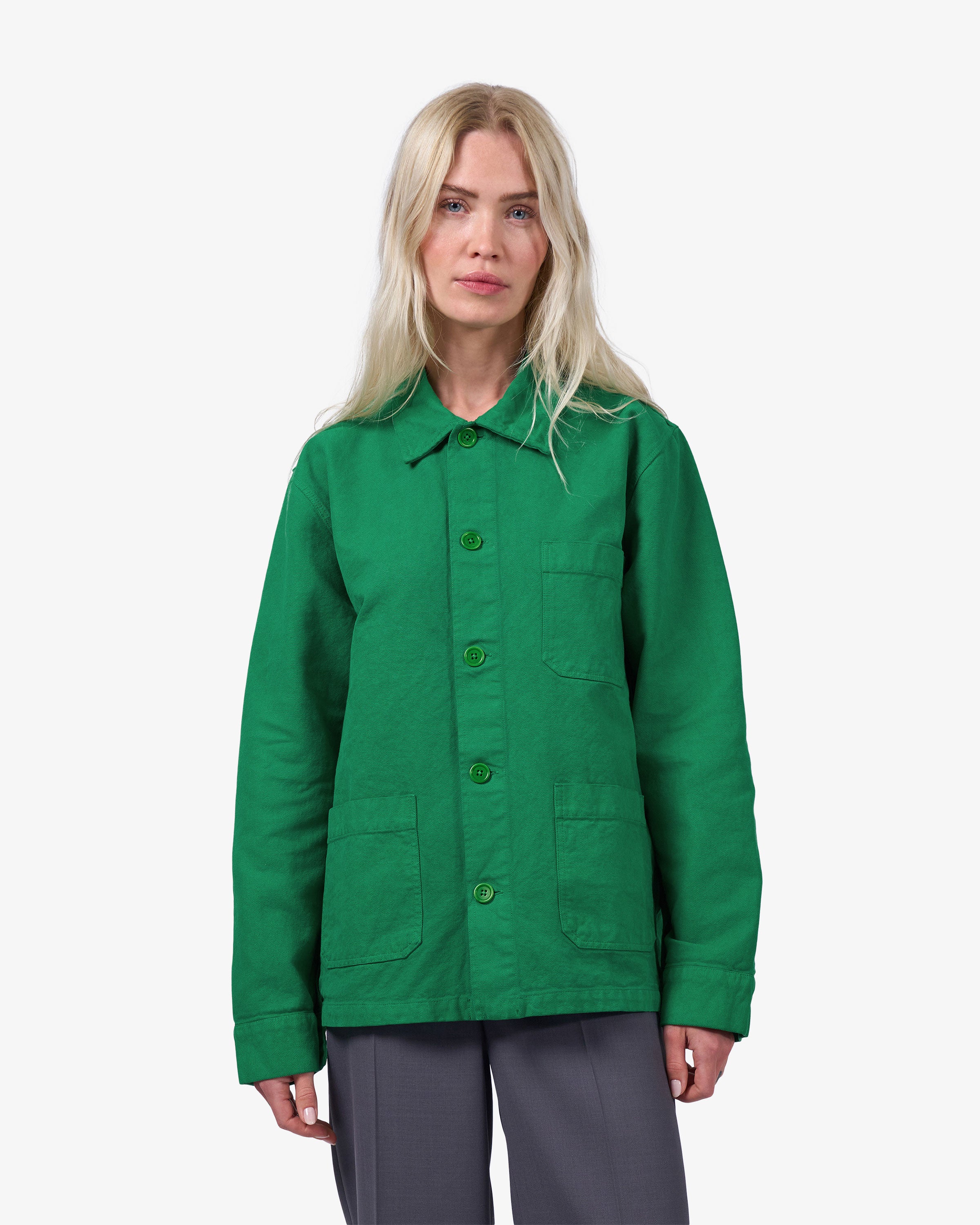 Organic Workwear Jacket - Kelly Green