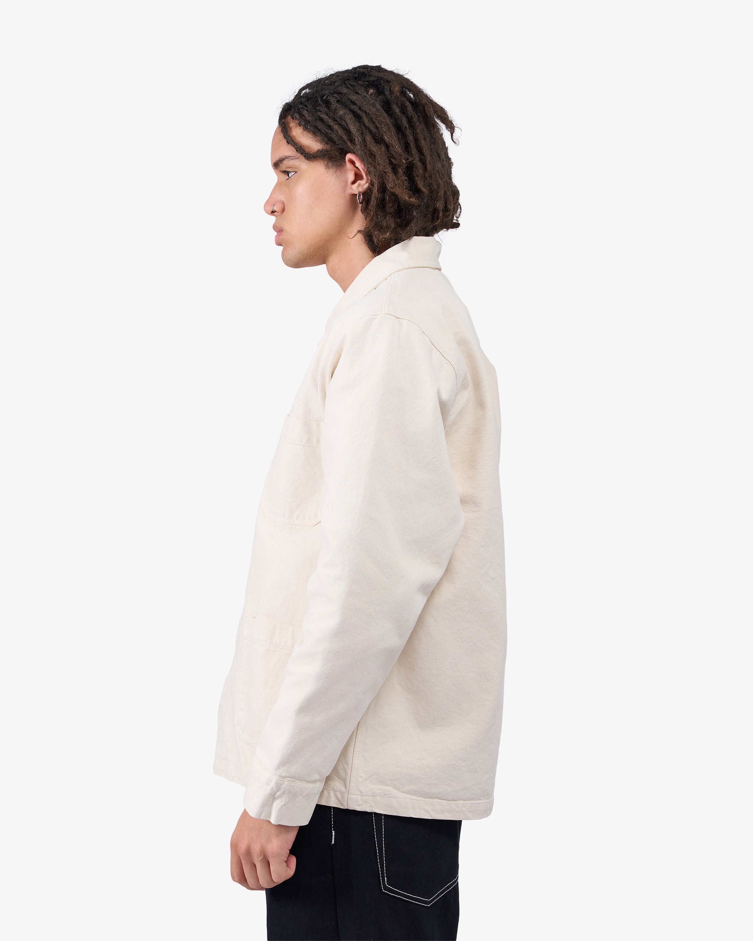 Organic Workwear Jacket - Ivory White