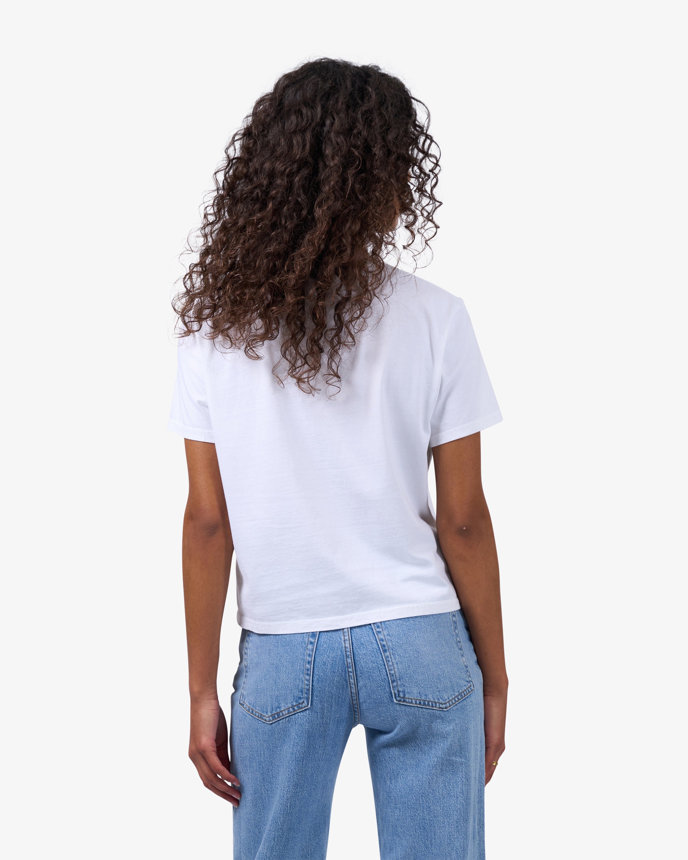 Organic Boxy Crop Tee - Ivory White