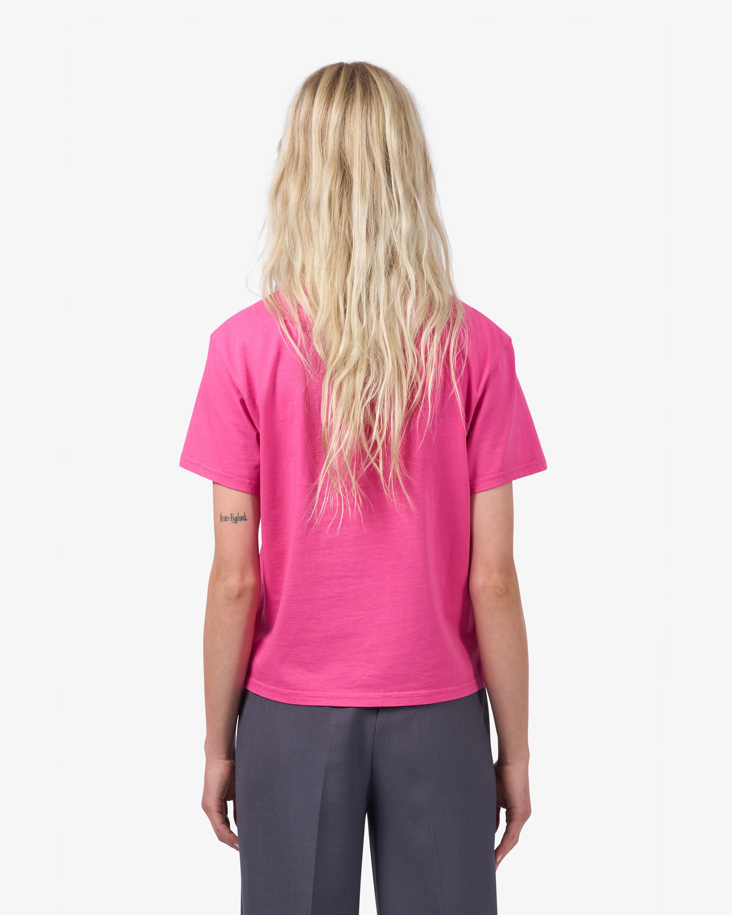 Organic Boxy Crop Tee - Bubblegum Pink