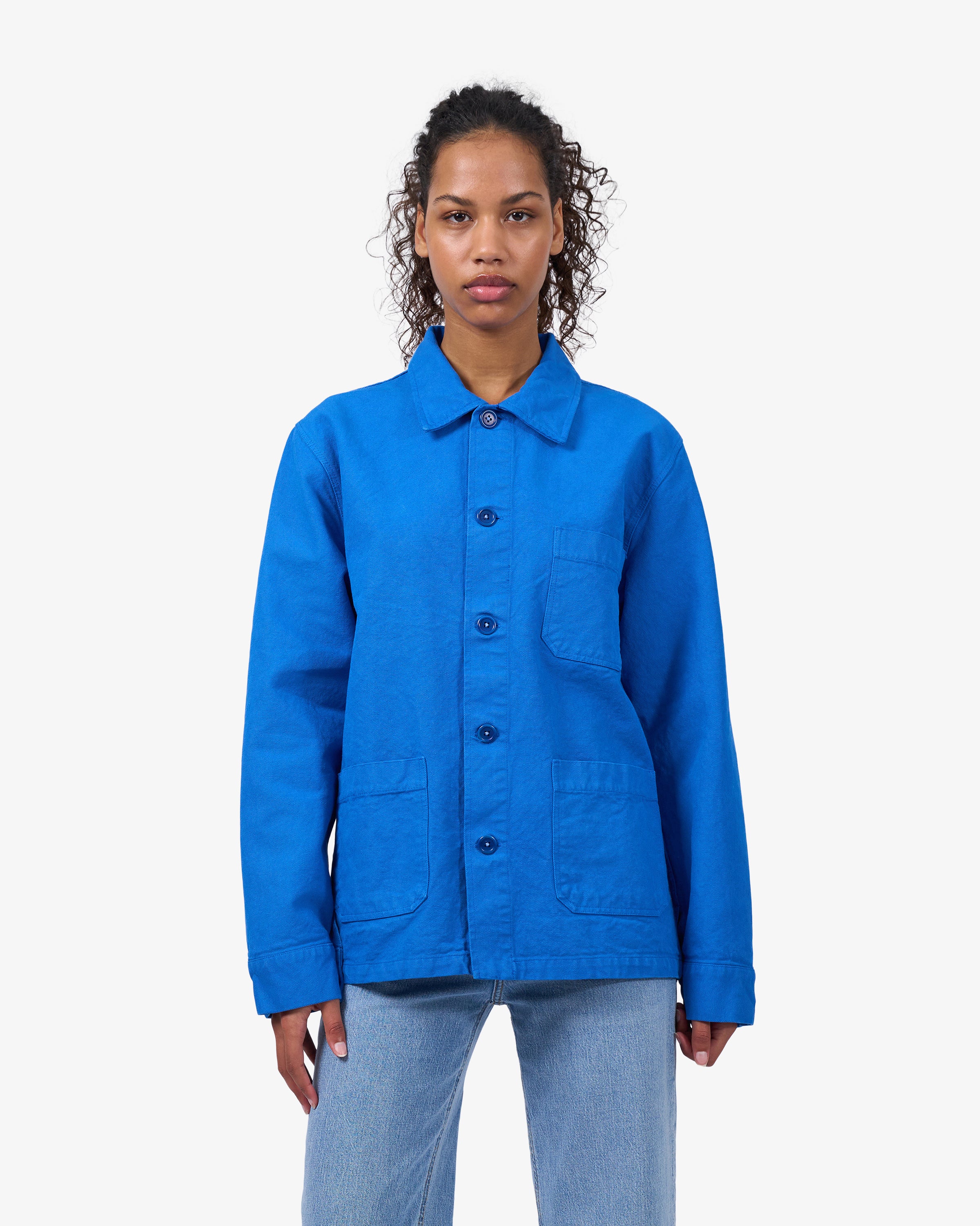 Organic Workwear Jacket - Pacific Blue