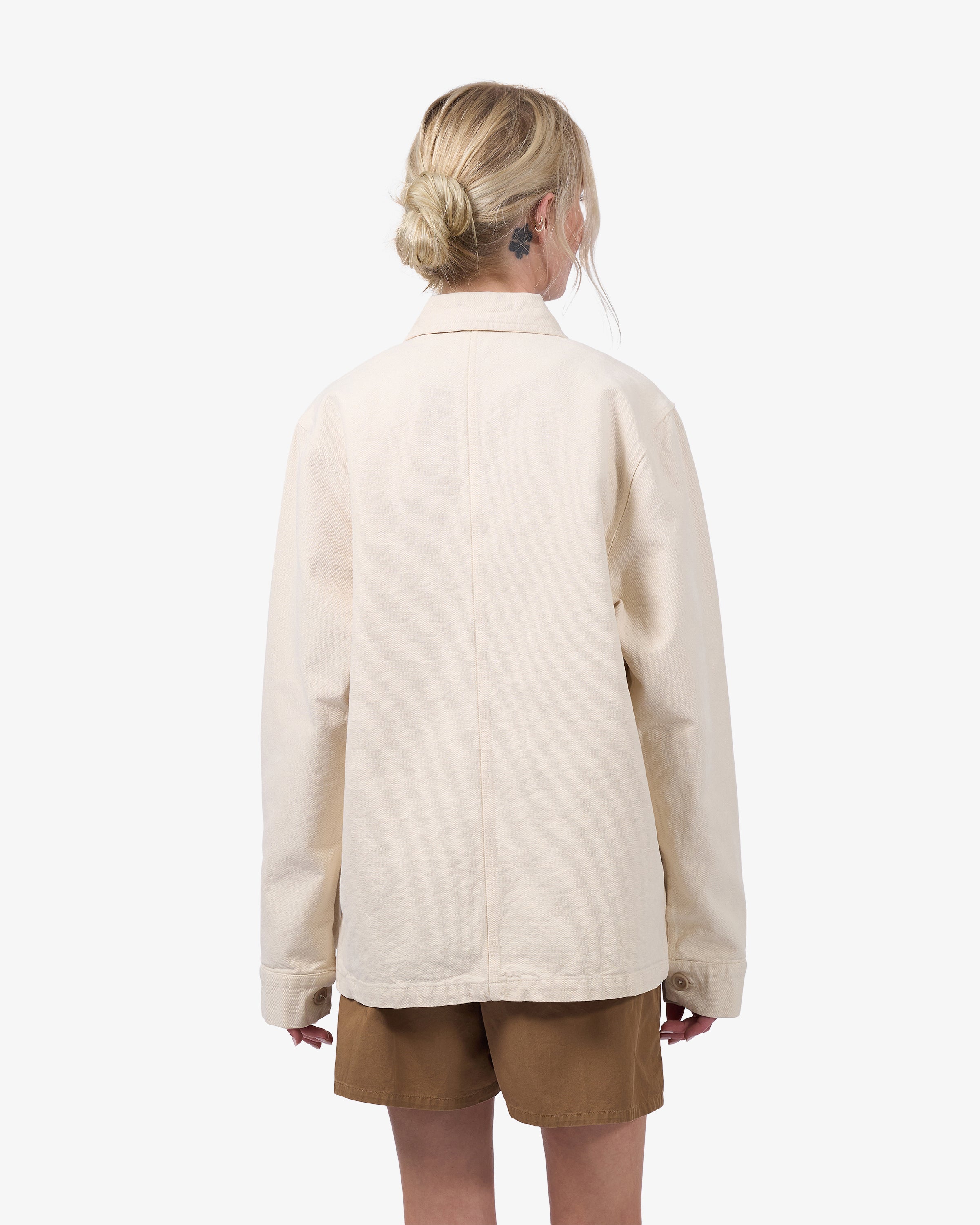 Organic Workwear Jacket - Ivory White