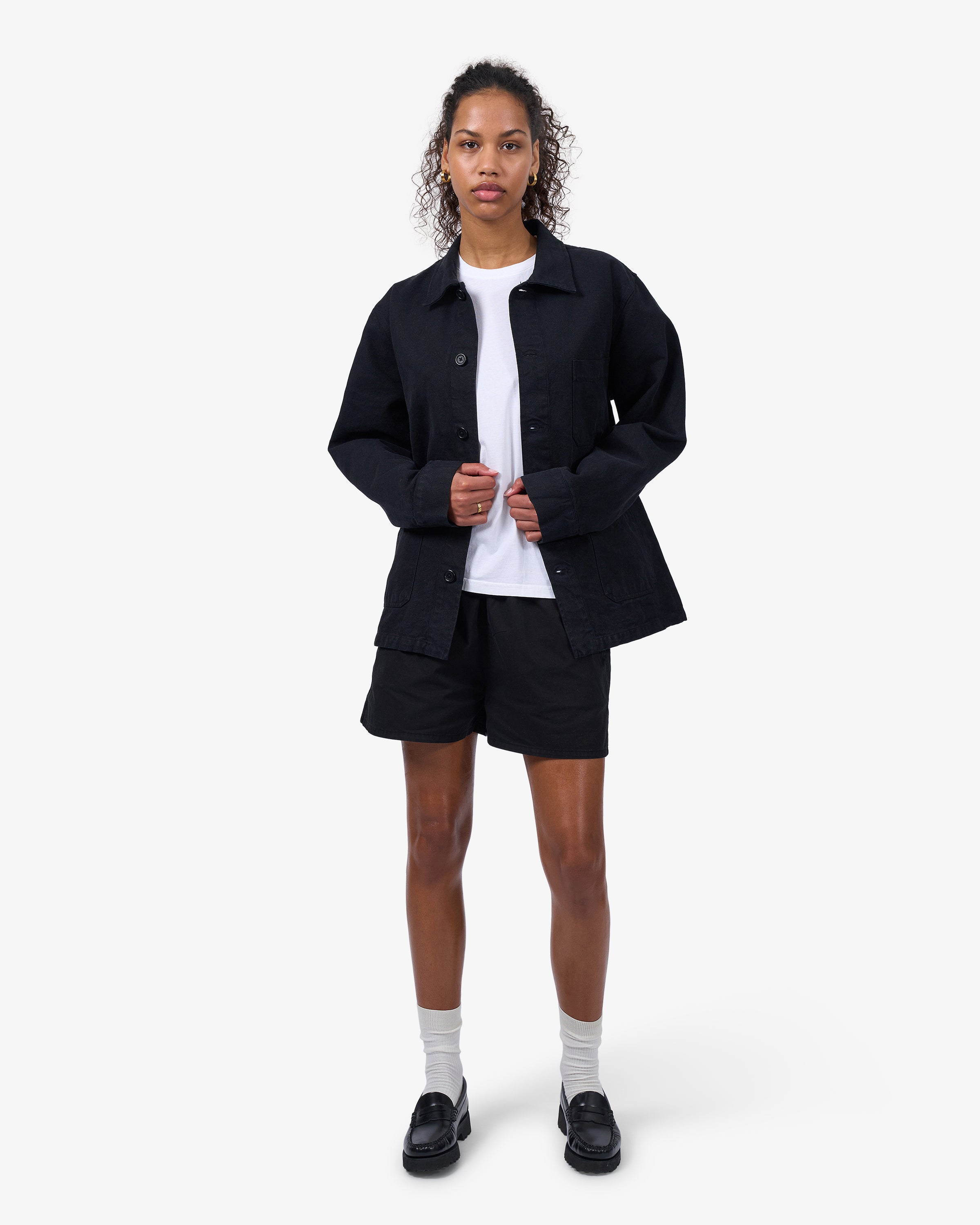 Organic Workwear Jacket - Deep Black