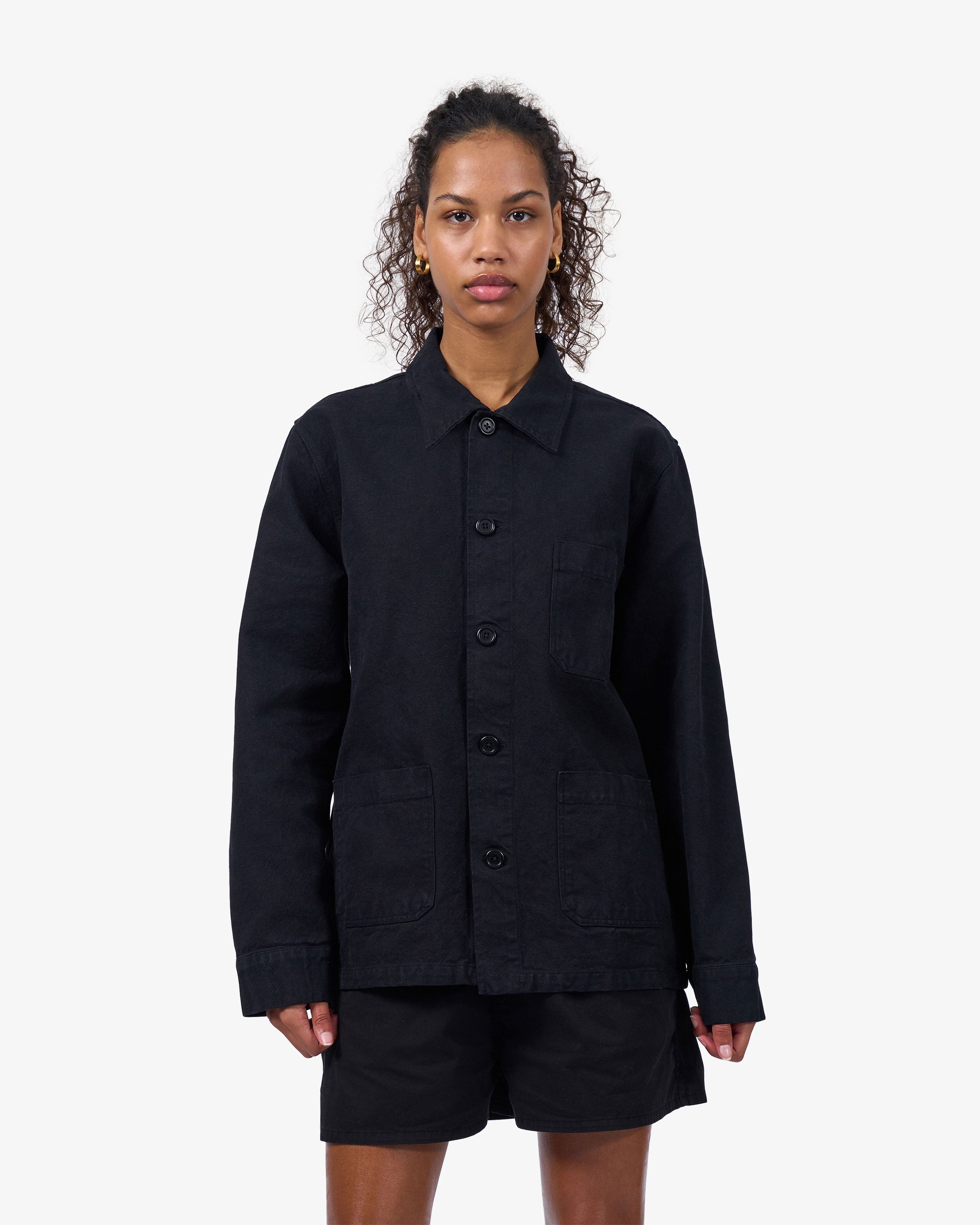 Organic Workwear Jacket - Deep Black