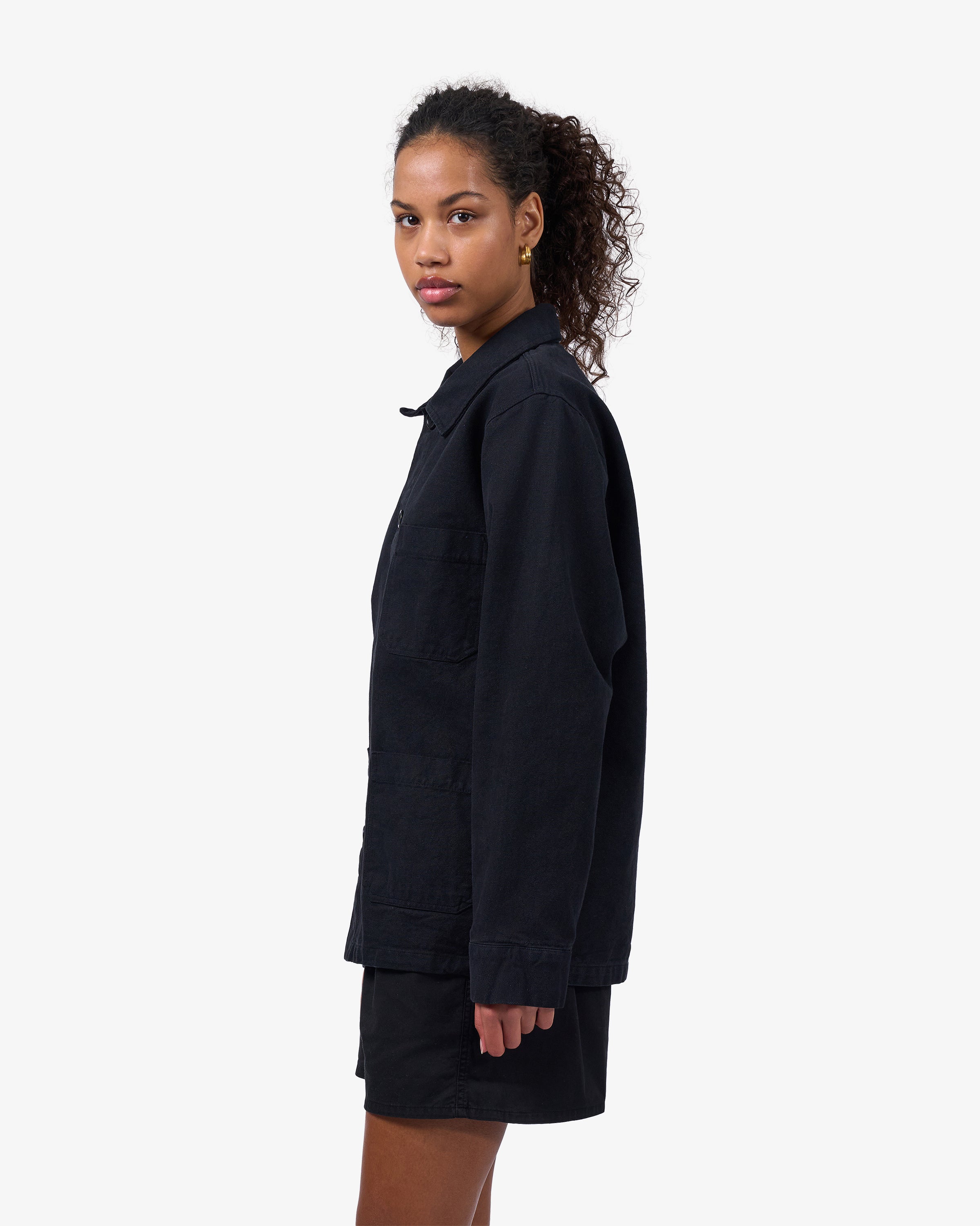 Organic Workwear Jacket - Deep Black