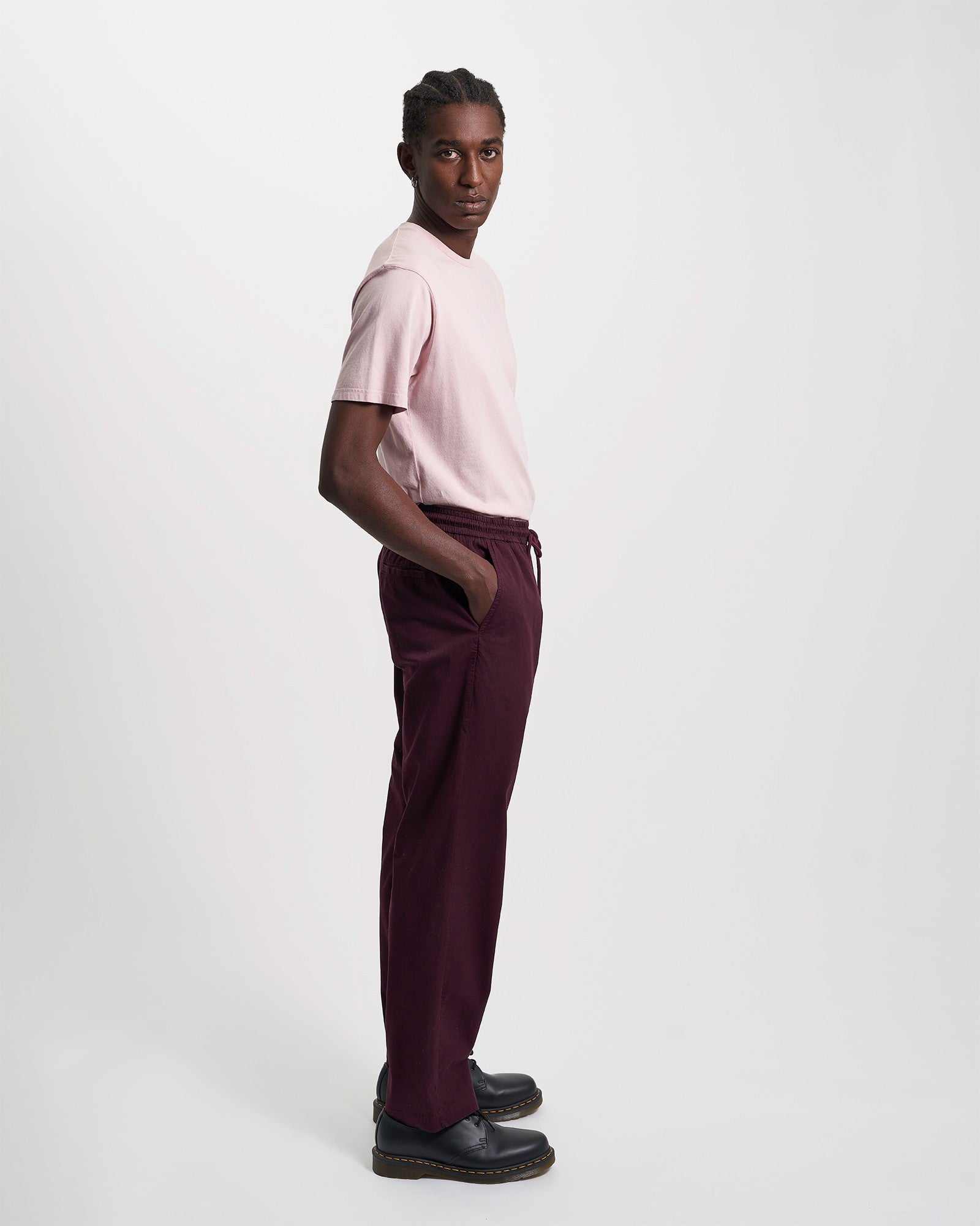 Organic Twill Pants - Oxblood Red