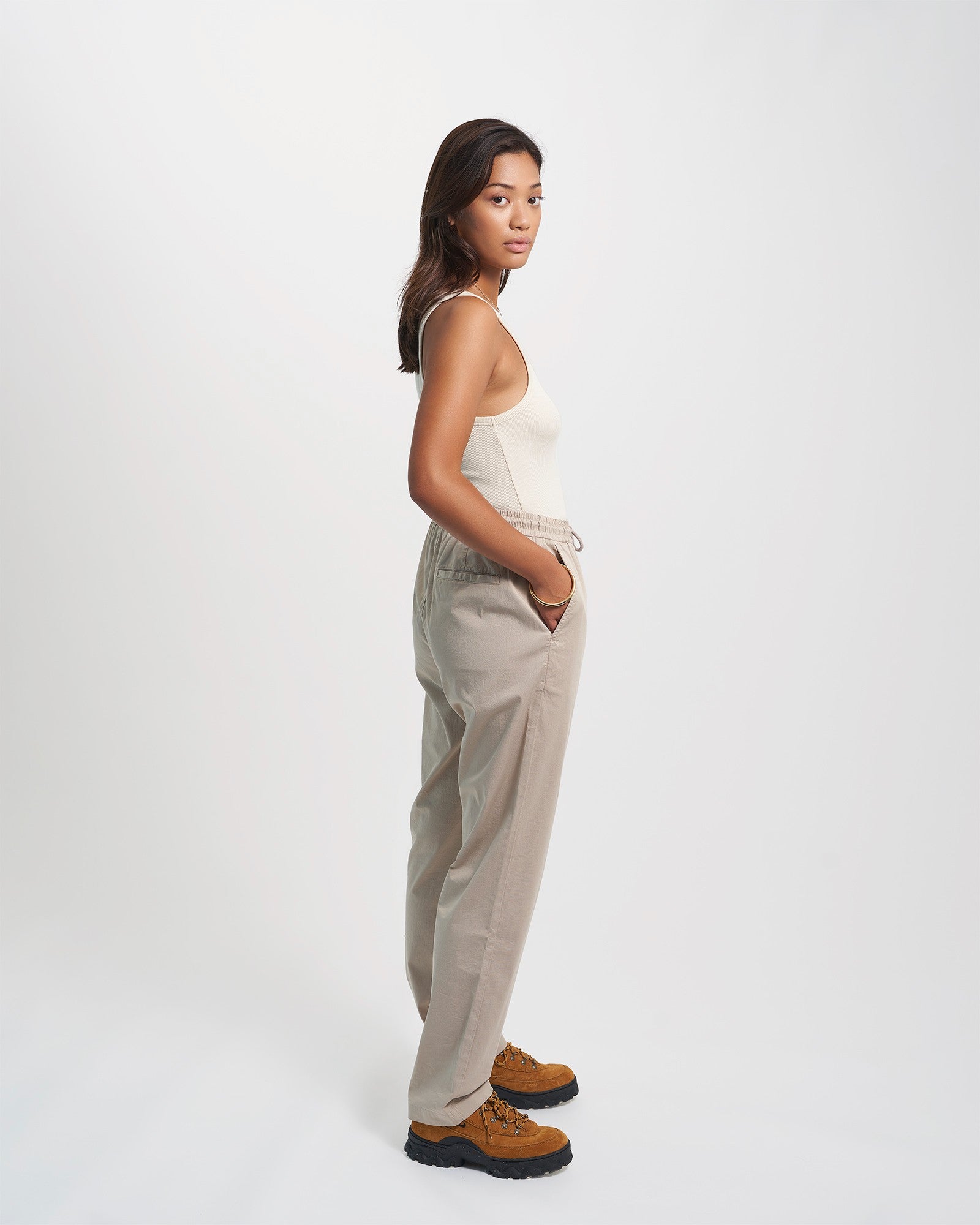 Organic Twill Pants - Faded Pink