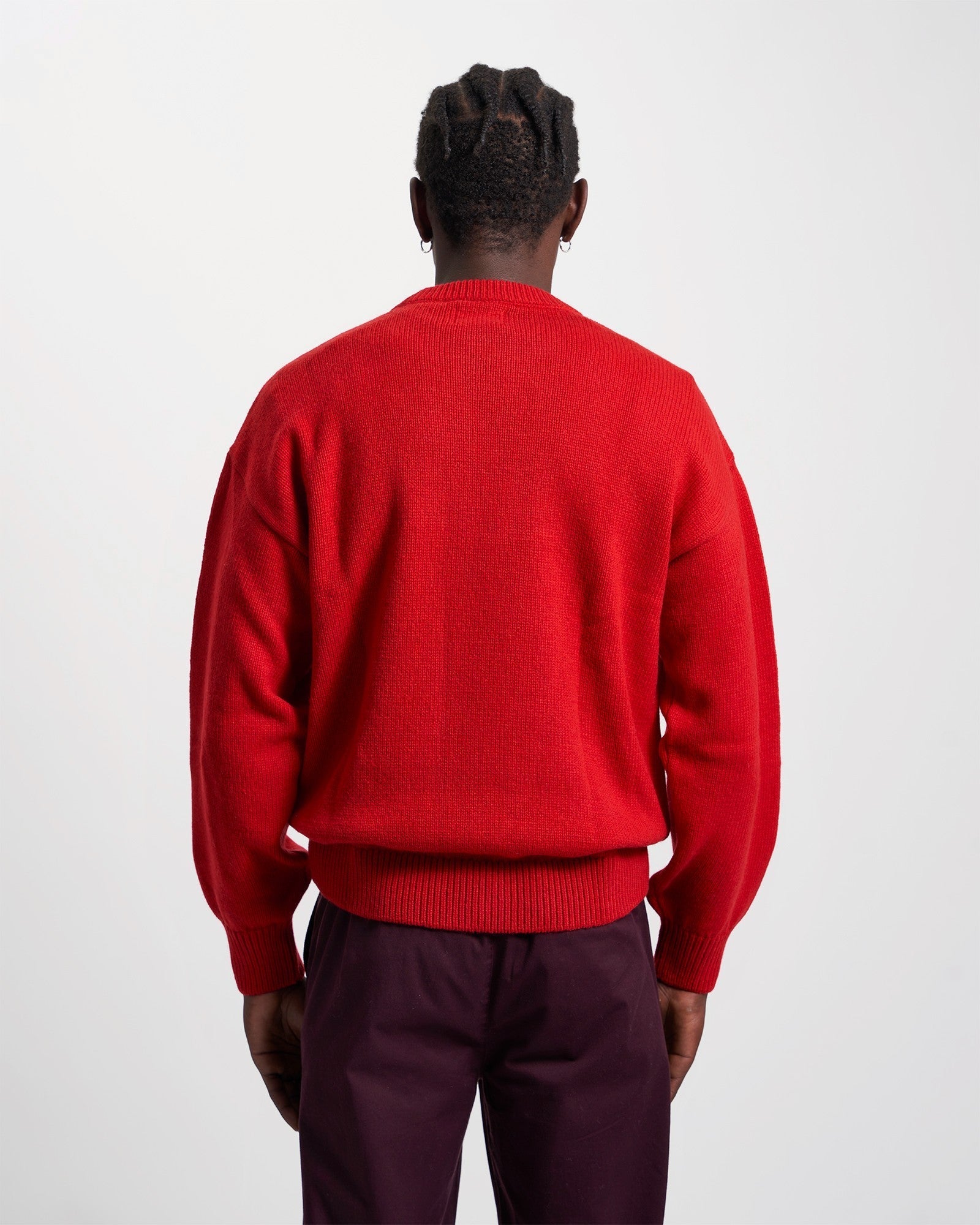 Oversized Merino Wool Crew - Marine Blue