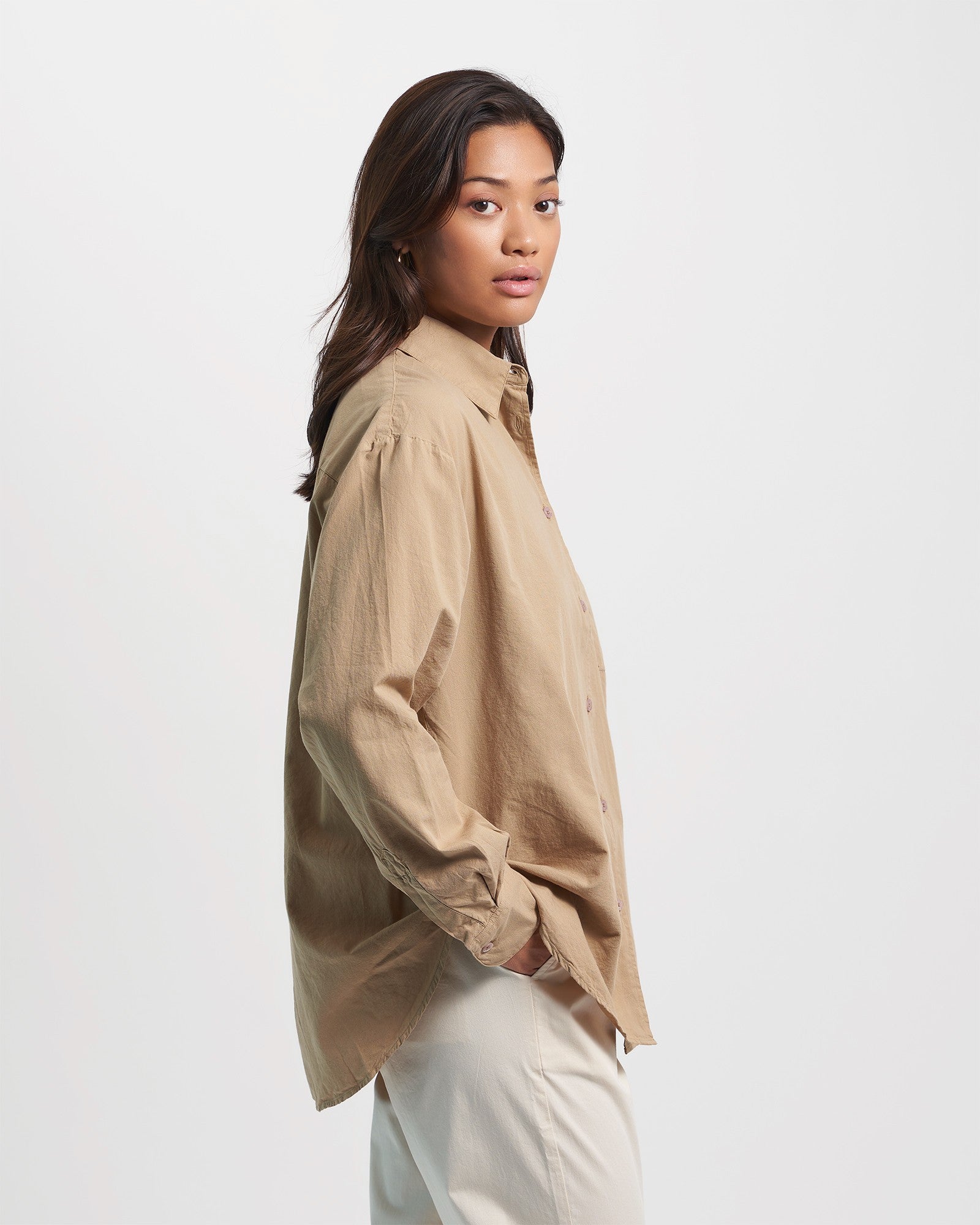 Organic Oversized Shirt - Seaside Blue