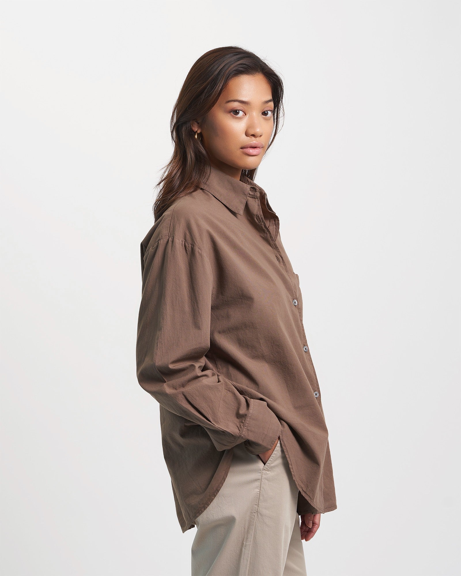 Organic Oversized Shirt - Soft Lavender