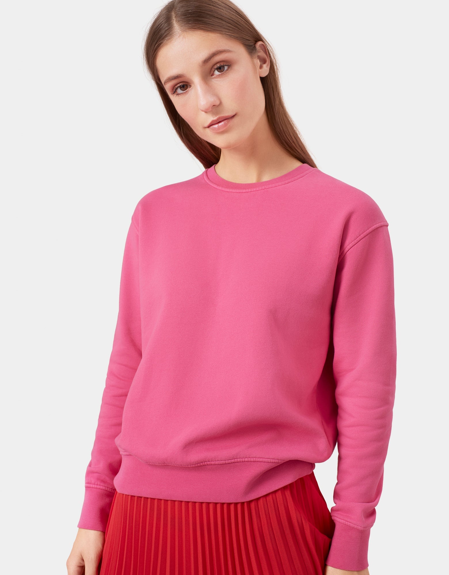 Colorful Standard Women Classic Organic Crew Women Crewneck Magenta Blaze