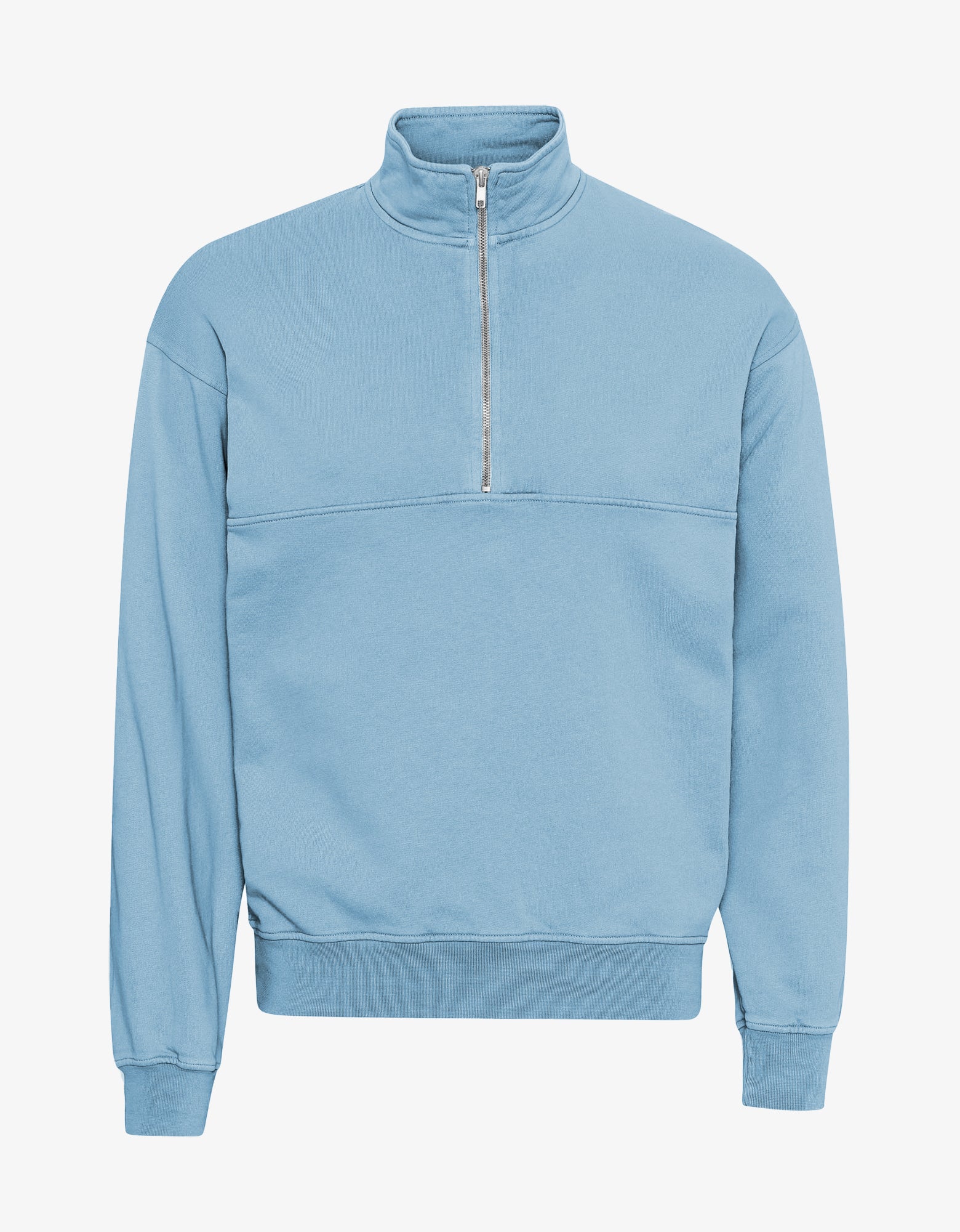 Organic Quarter Zip - Seaside Blue